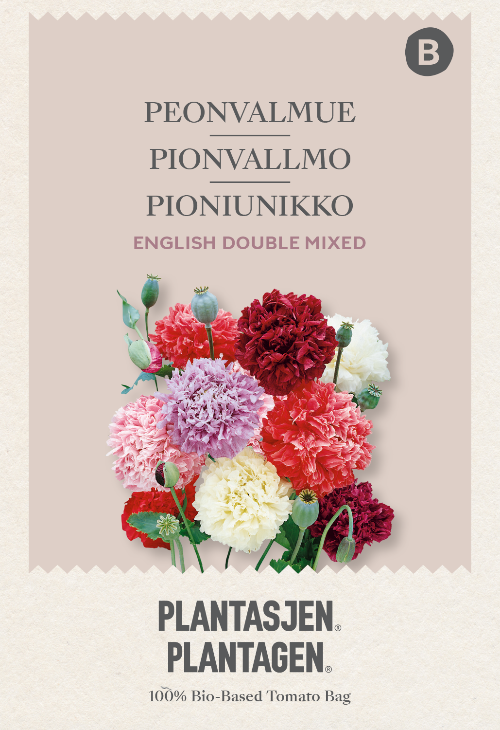 Pionvallmo English Double Mixed