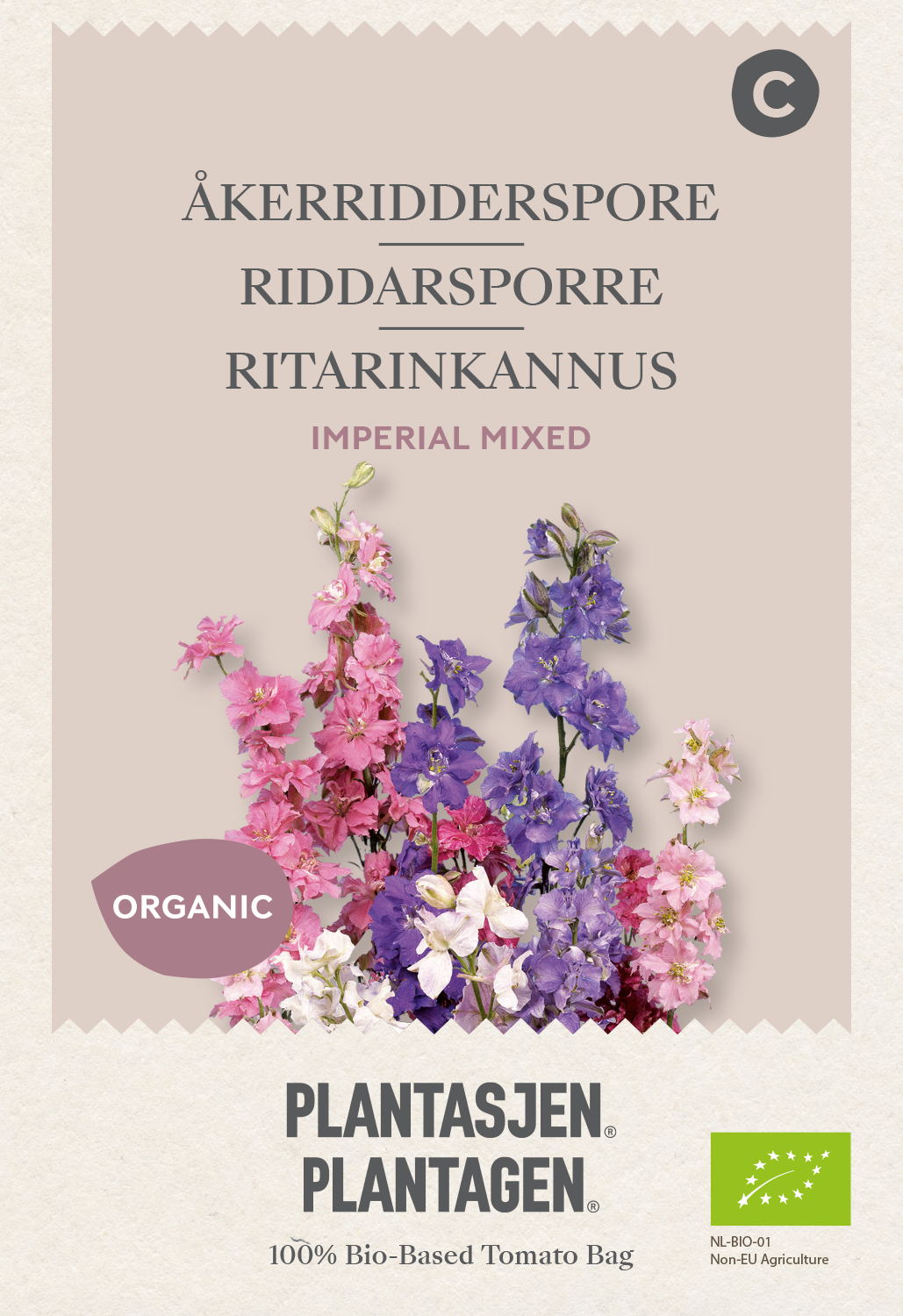 Riddarsporre 'Imperial' Mixed - 0,25g Organic