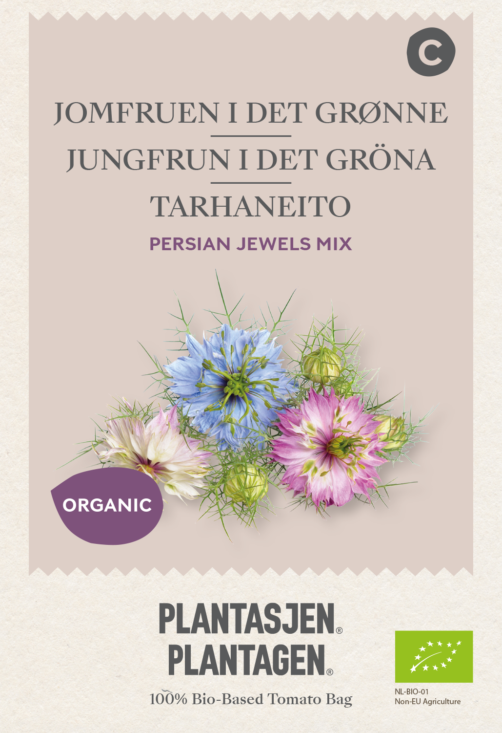 Jungfrun i det gröna 'Persian Jewels'