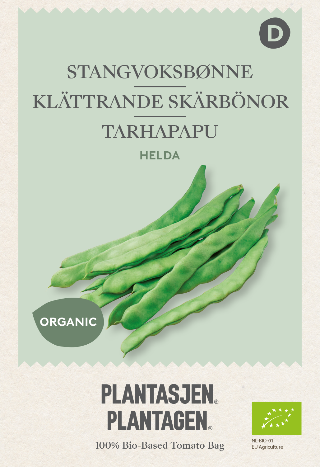 Klättrande fransk böna Helda - 8 g Ekologisk