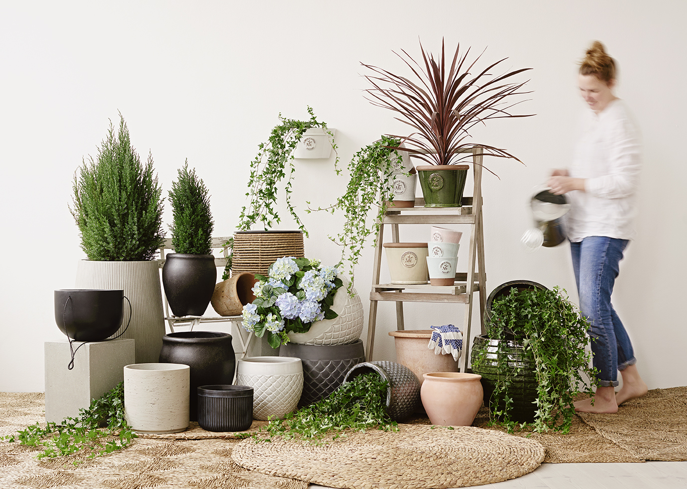 Joel high pot D47 H70 grey