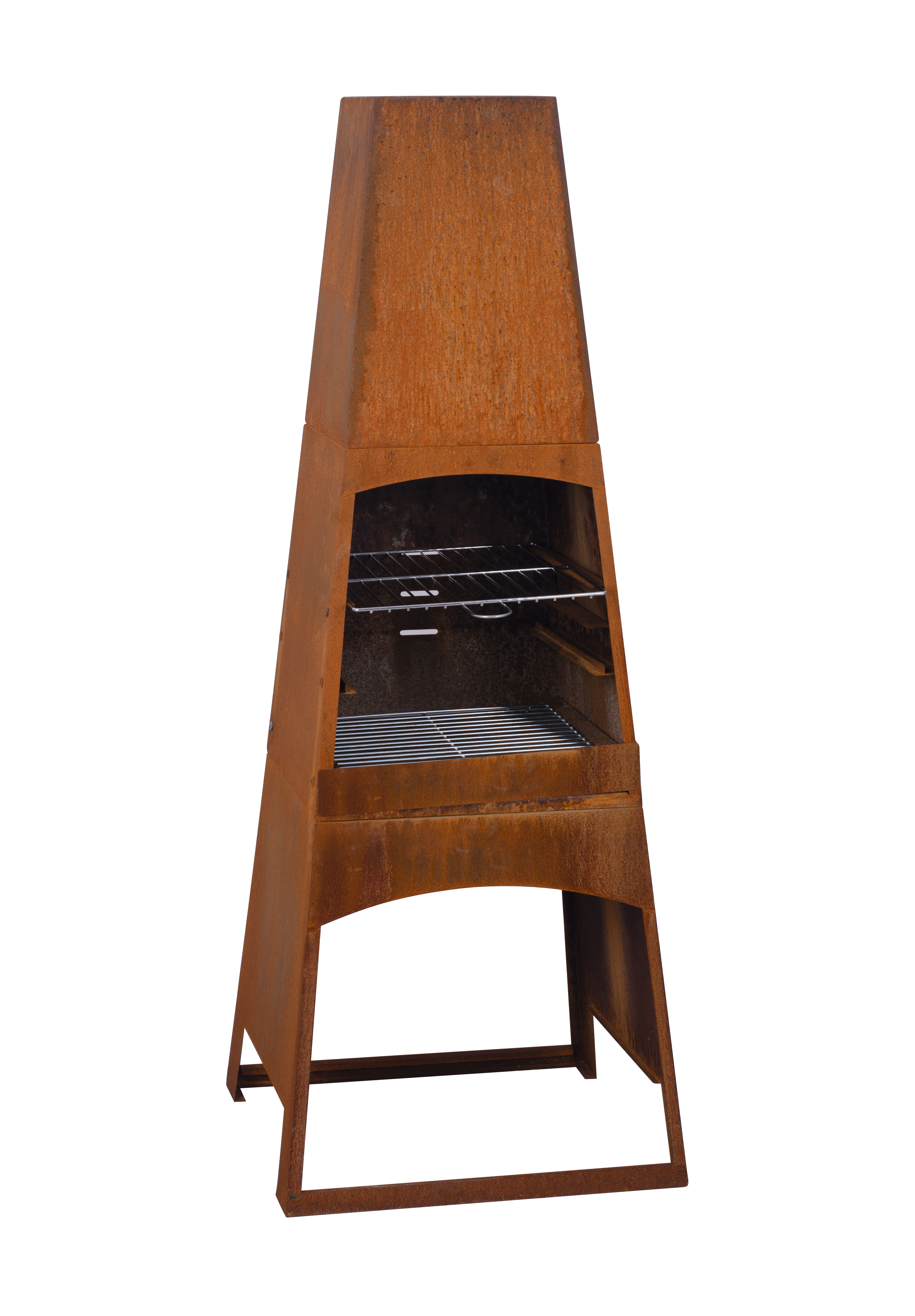 FIREPLACE, RUSTY,45.5 X 45.5 X 120 CM,