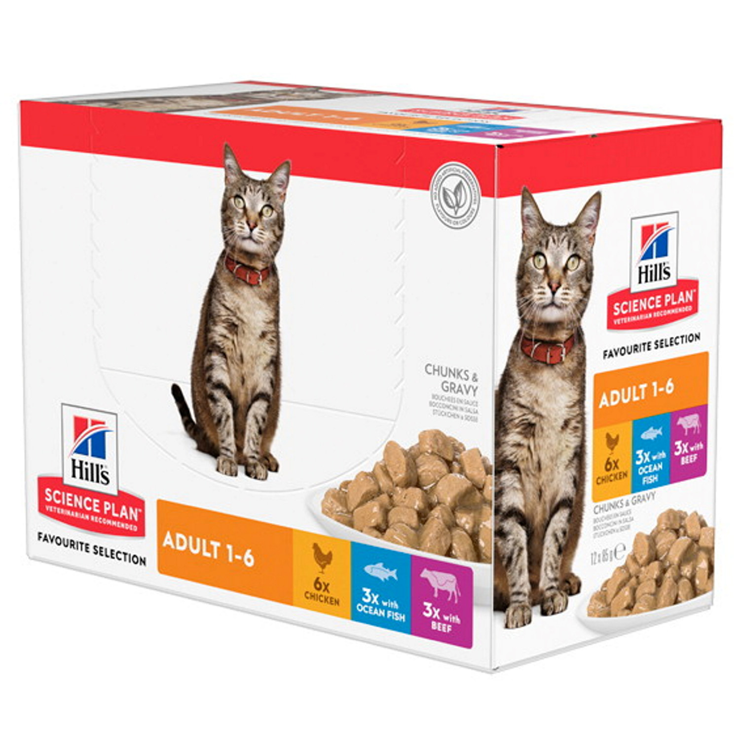 SP Feline Adult Chicken, Beef & Ocean Fish 12x85g
