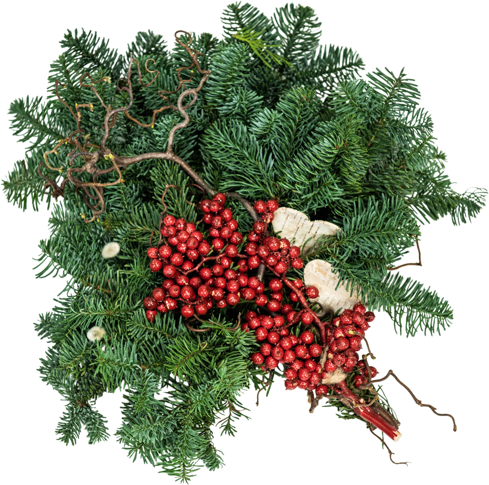 Gravbukett Nobilis og bær