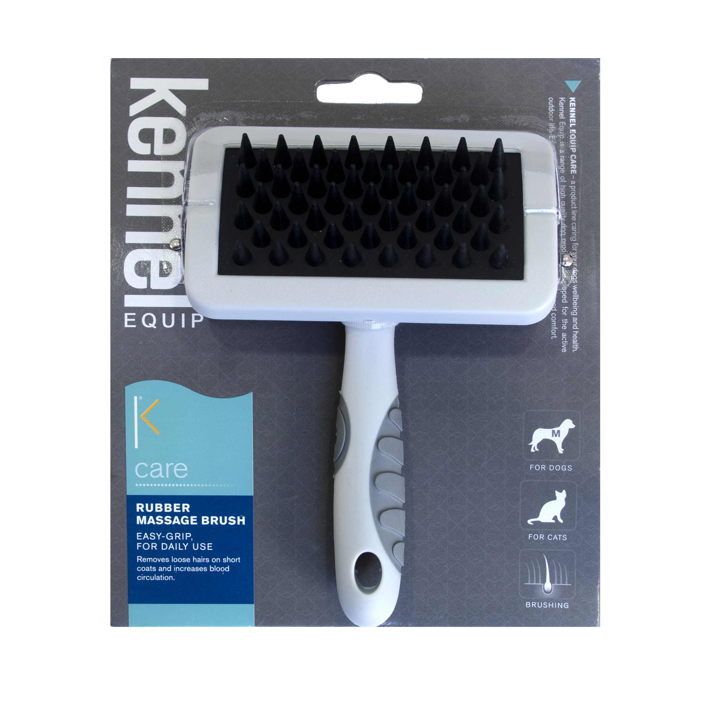 Kennel Equip Care Rubber massage brush M 15,5cm