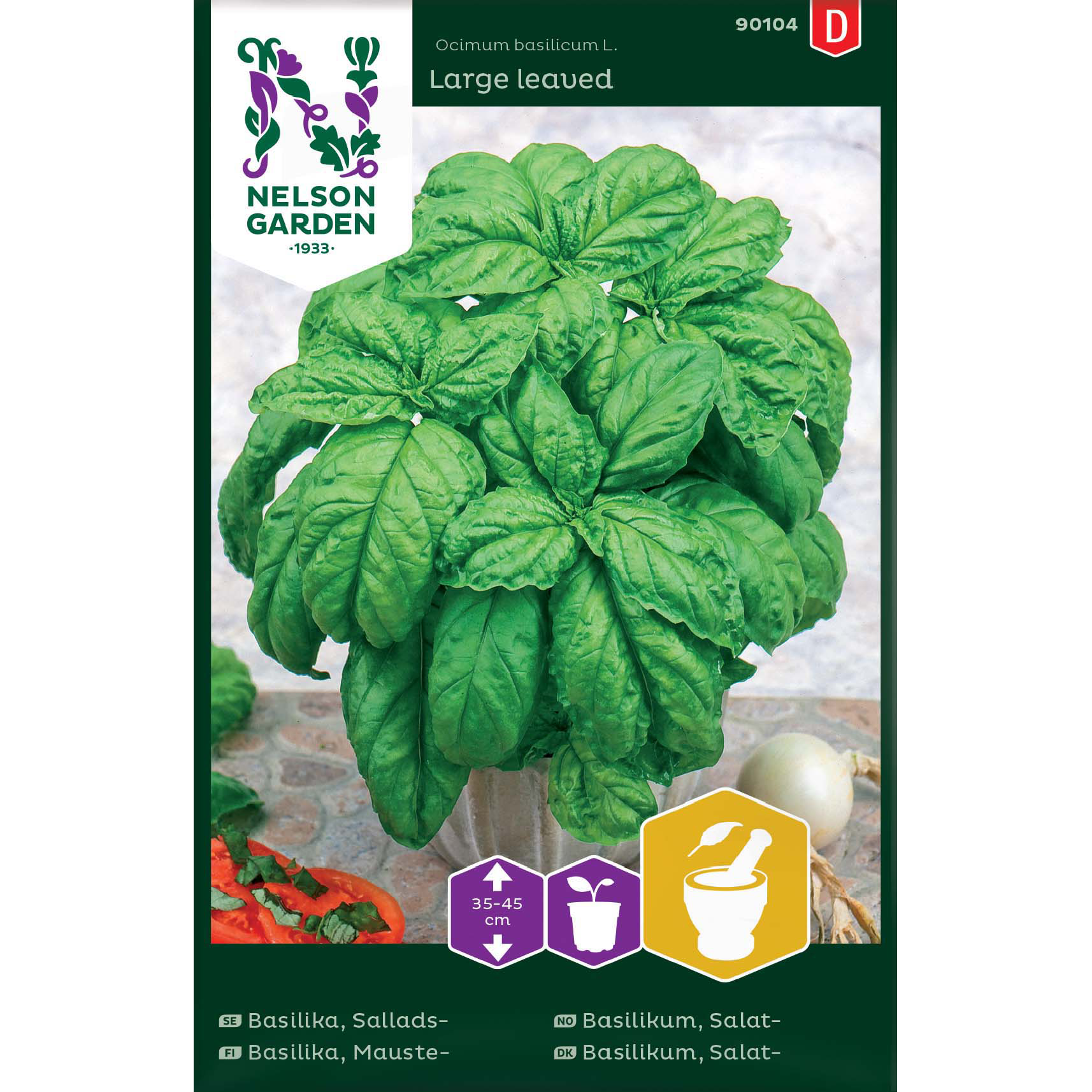 Basilika, Sallads-, Storbladig