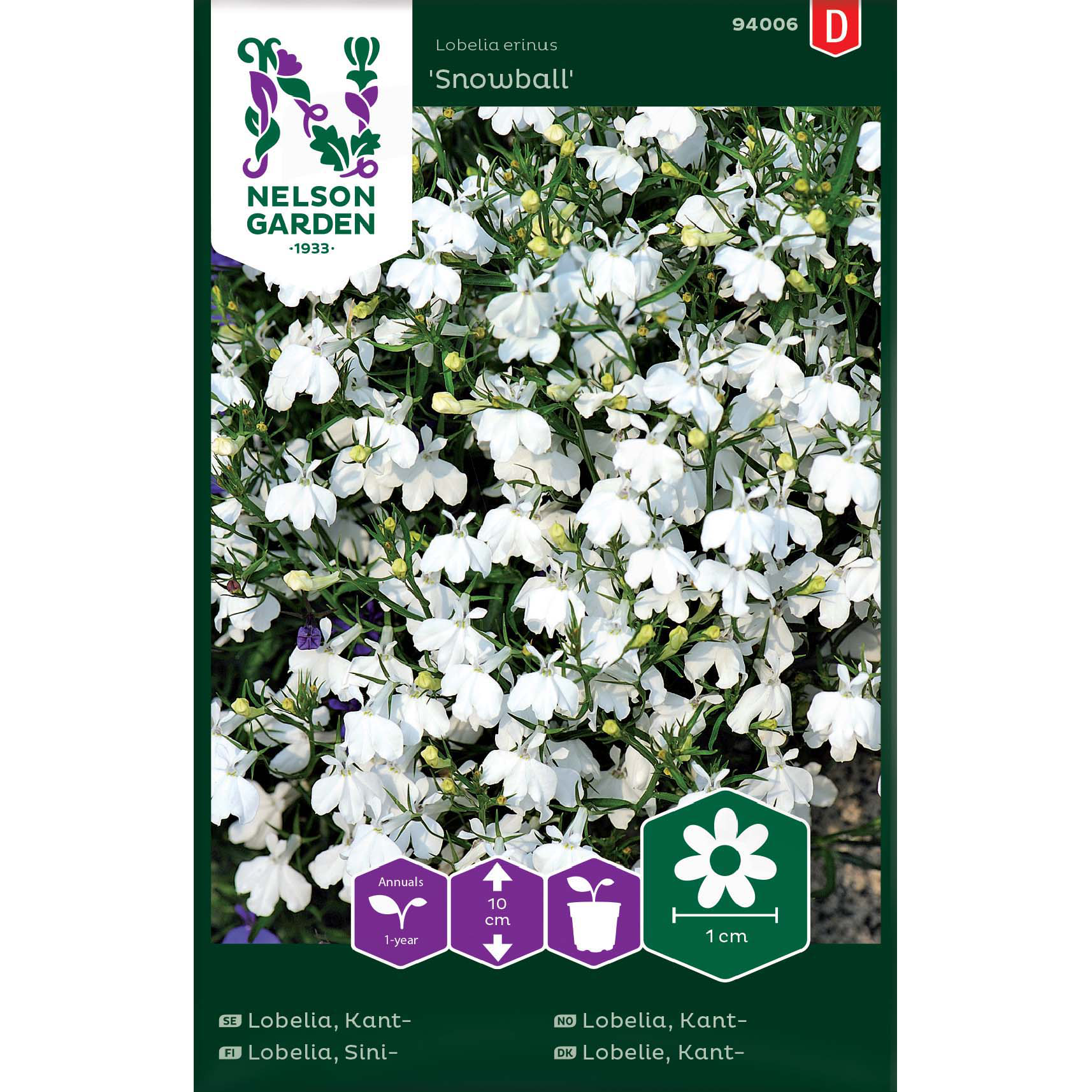 Kantlobelia 'Snowball'