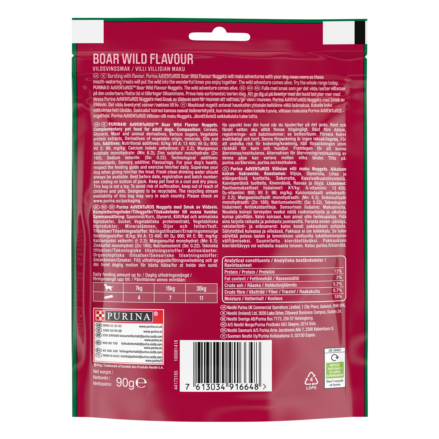 Adventuros Nuggets Boar 90g