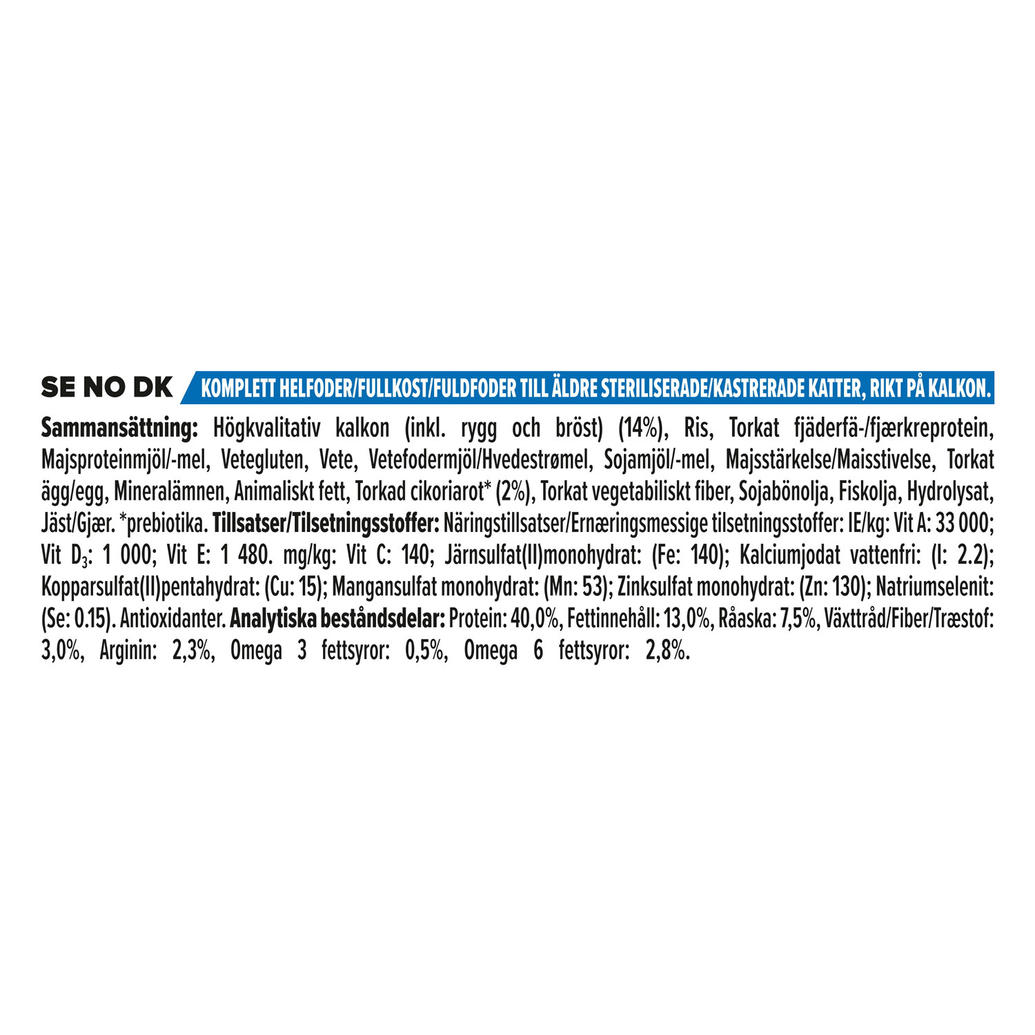 PRO PLAN® Sterilised Senior 7+ Longevis 3kg