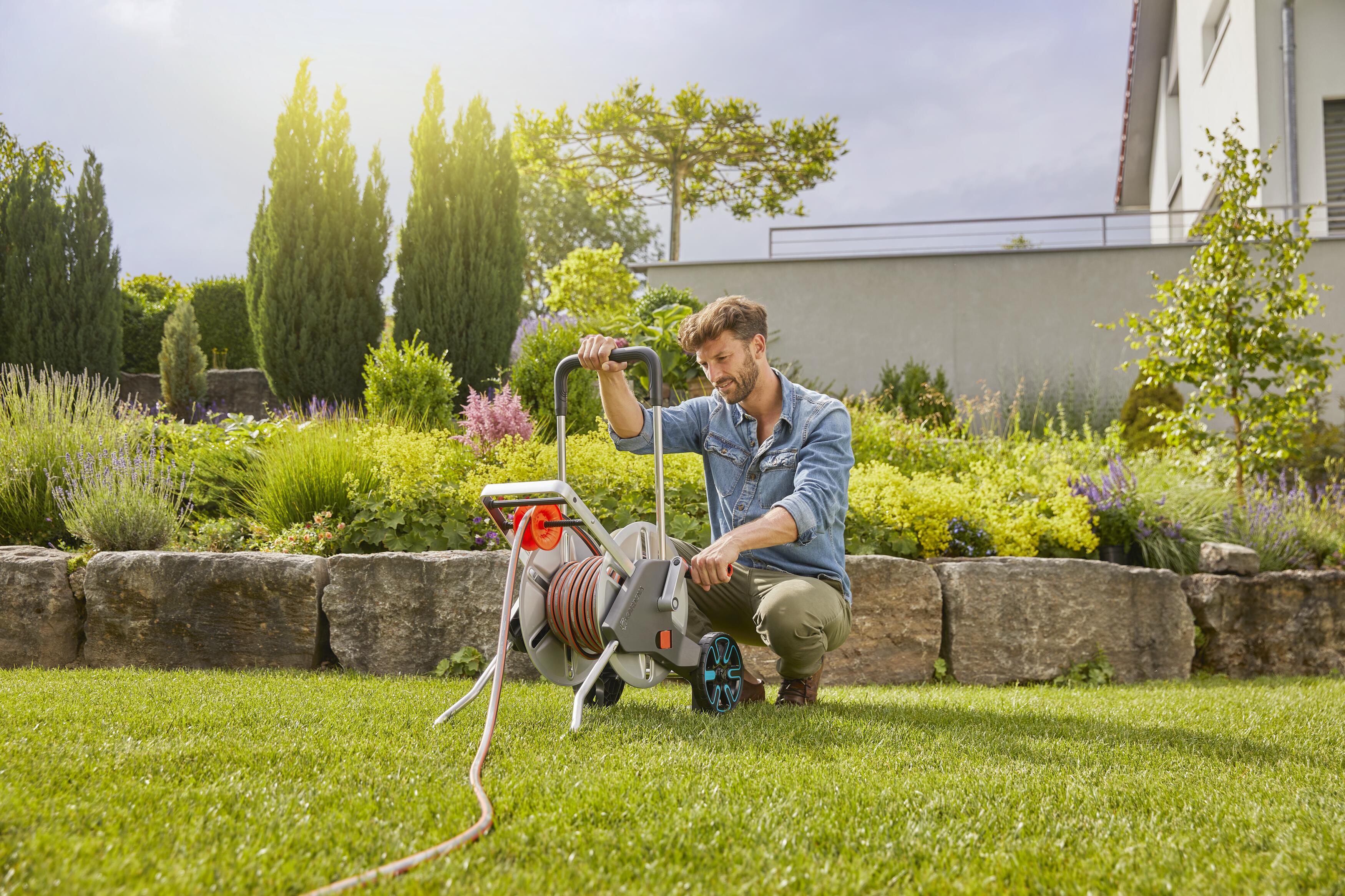 Slangvagn CleverRoll M Easy Metal Paket Gardena