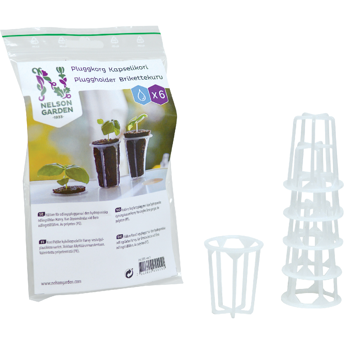 Pluggkorg för hydroponisk odling 6 st