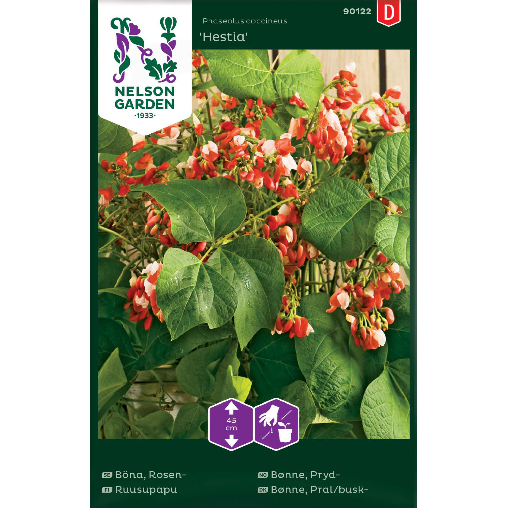 Böna, Blomster-, Hestia, låg