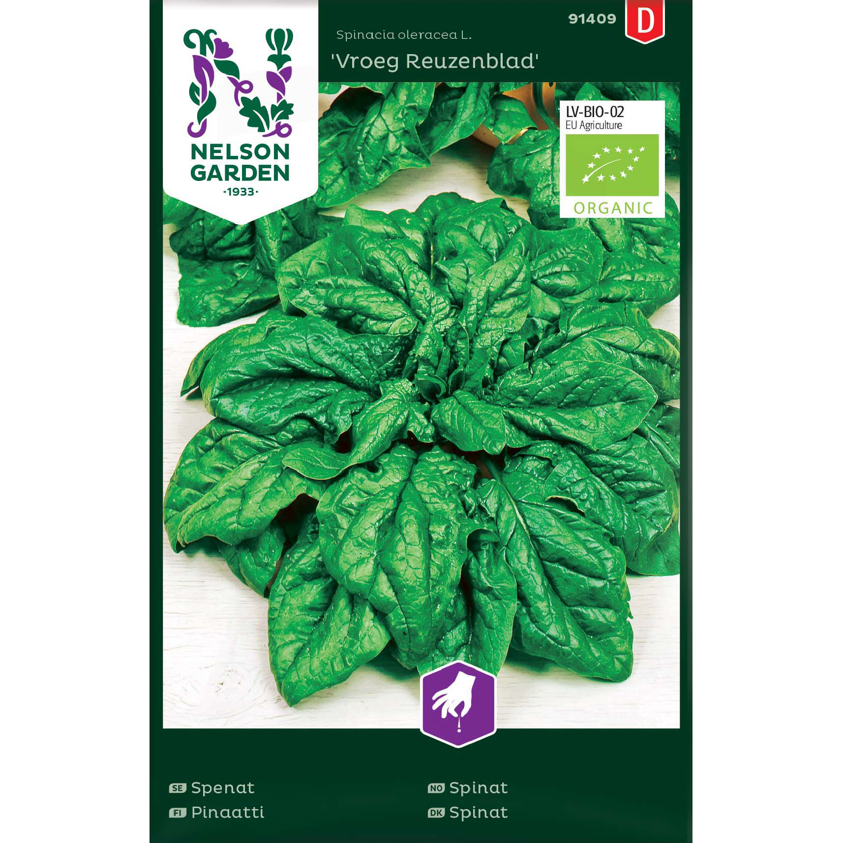 Spenat, Monnopa, Organic