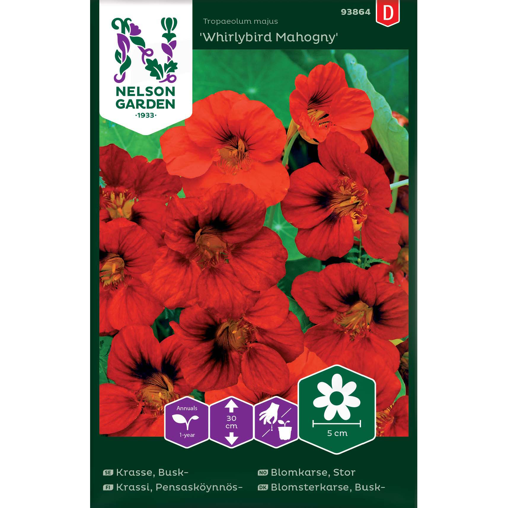 Buskkrasse / Indiankrasse 'Whirlybird Mahogny'