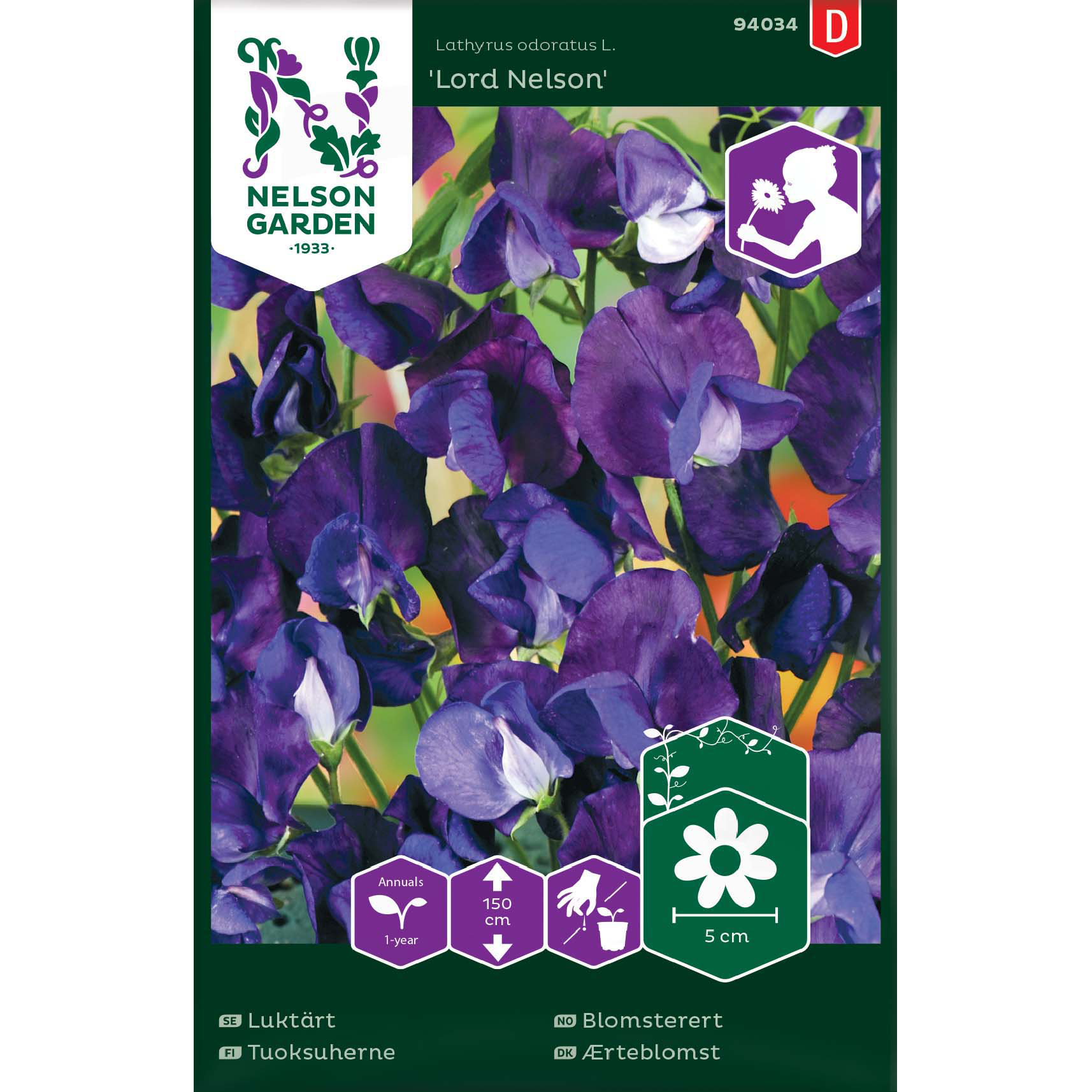 Luktärt, Lord Nelson, blå