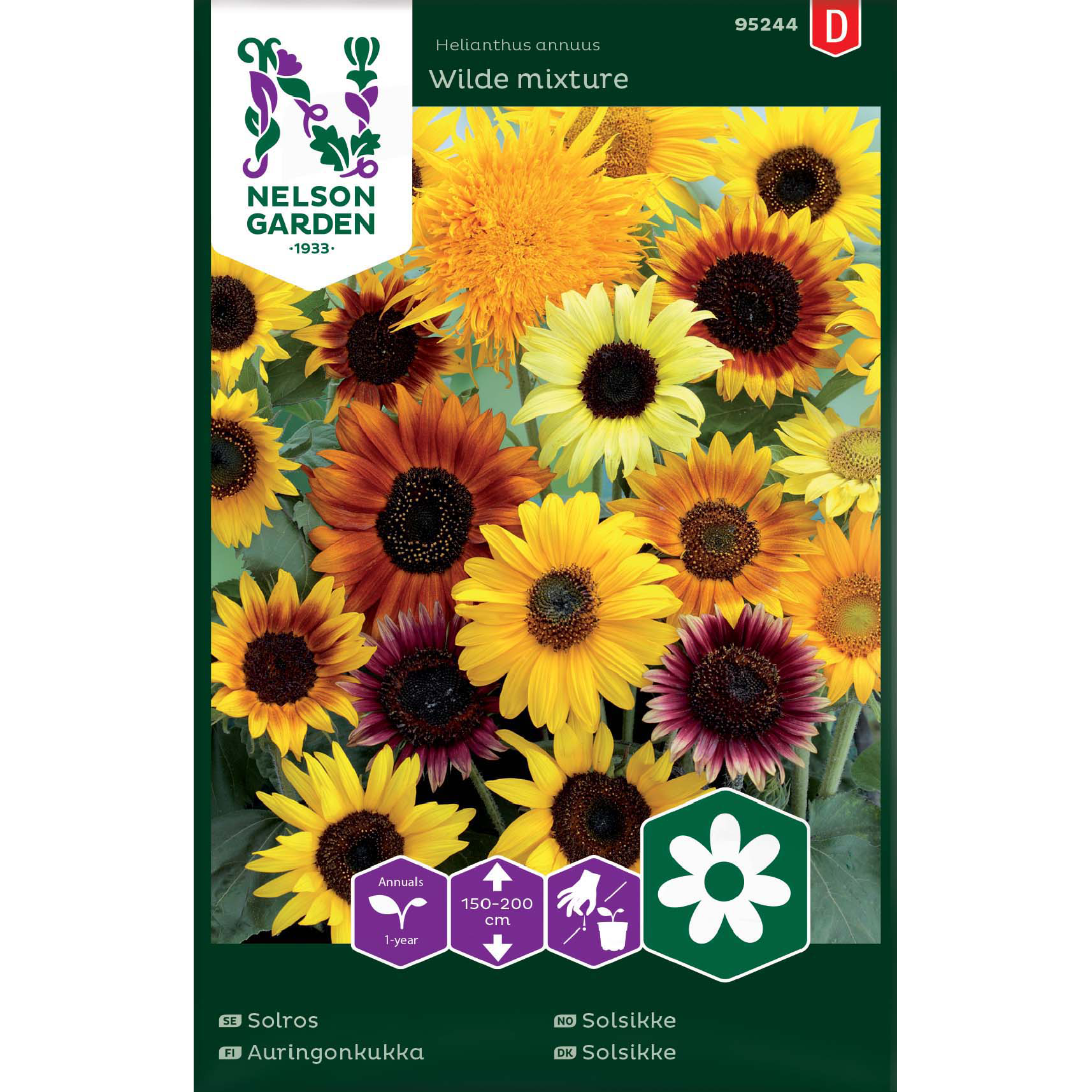 Solros, Bland. sorter, hög