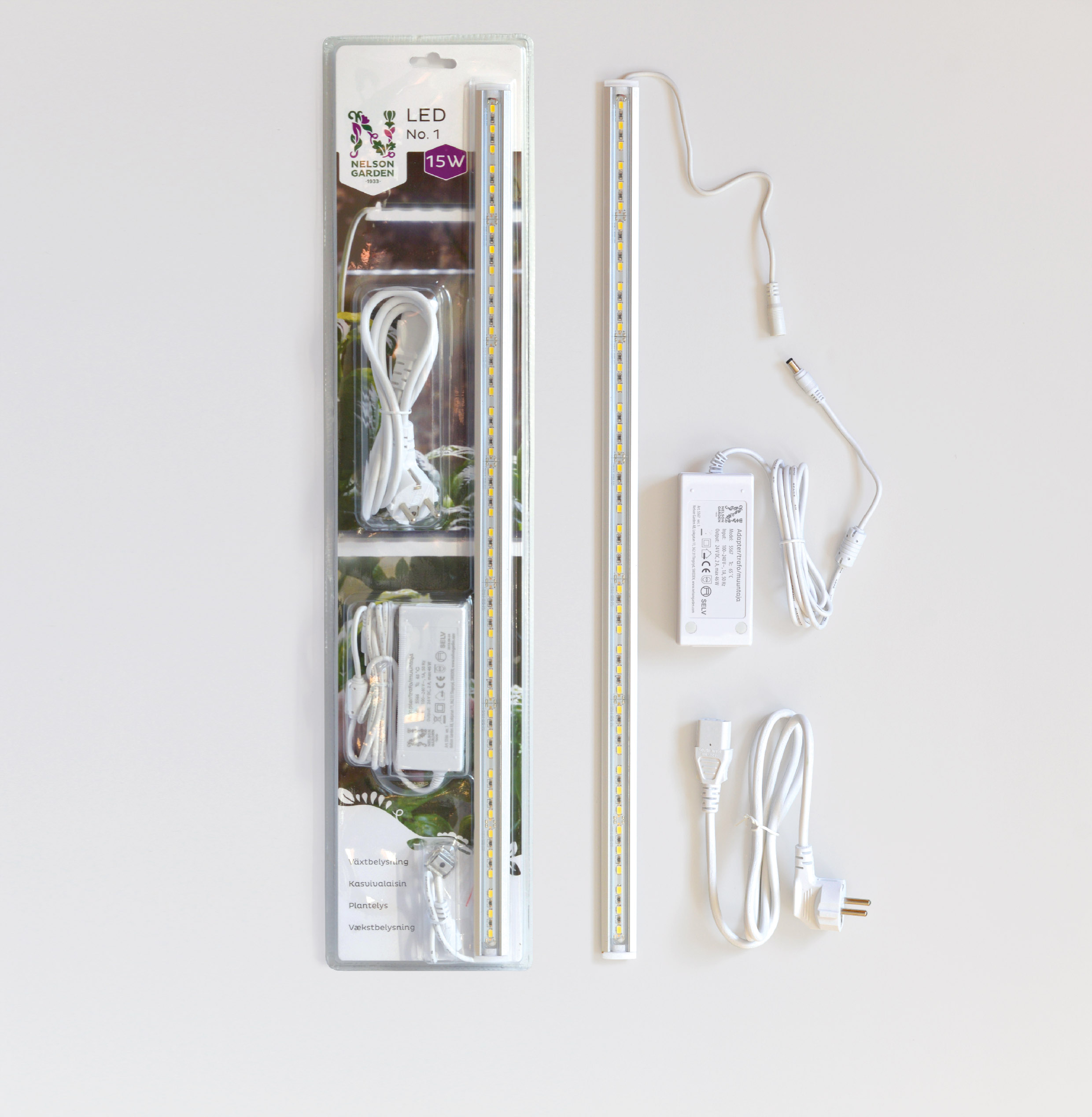 Växtbelysning LED No.1 60cm 15W m.adapter