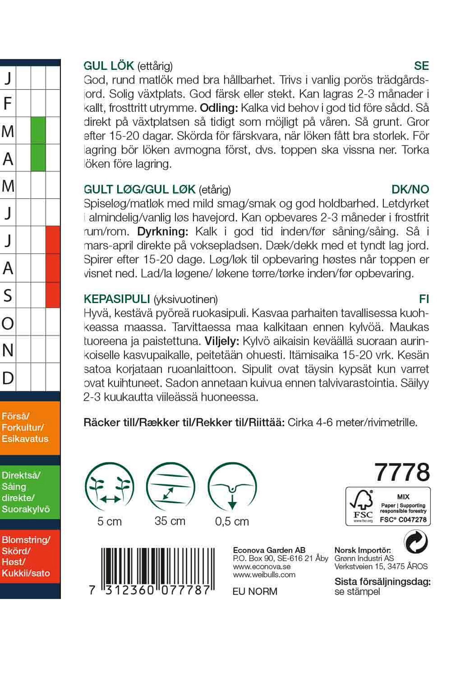 Gul lök 'Rijnsburger'