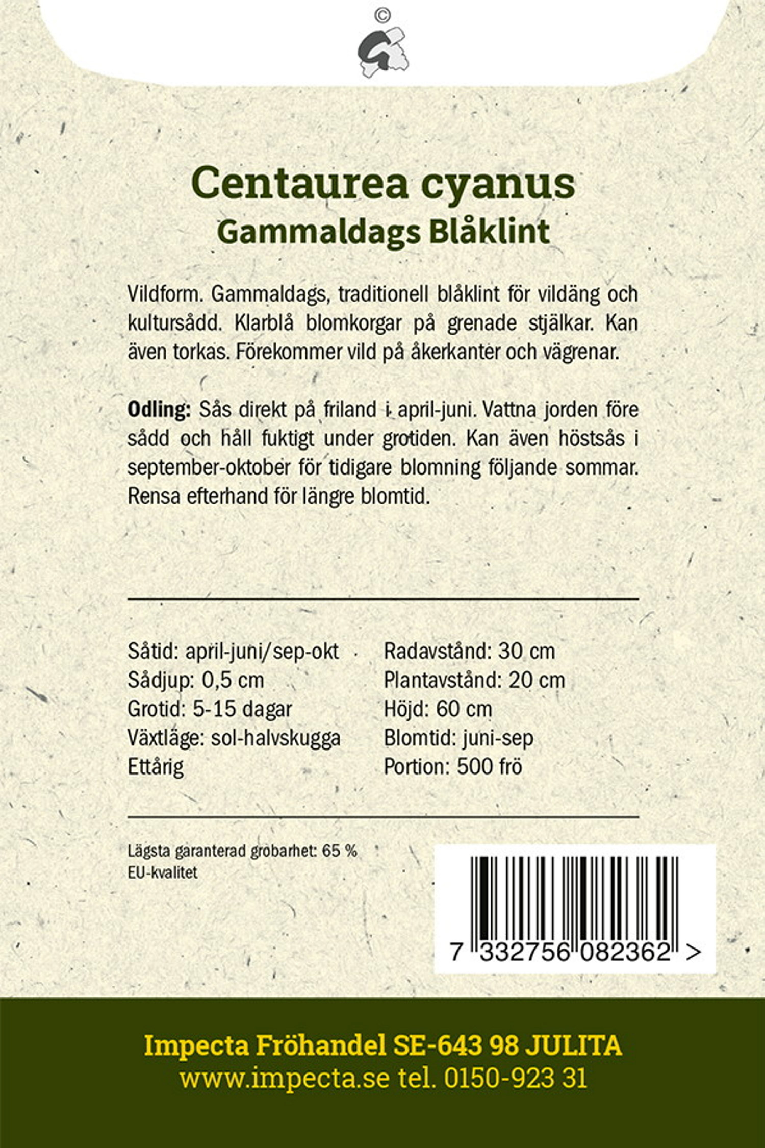 Gammeldags blåklokke