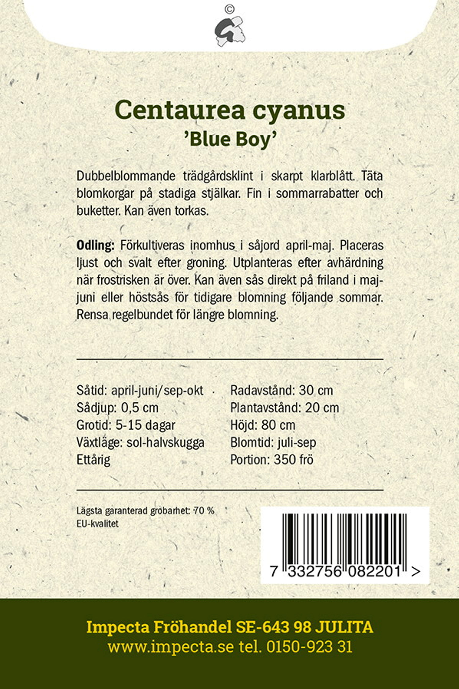 Blåklint 'Blue Boy'