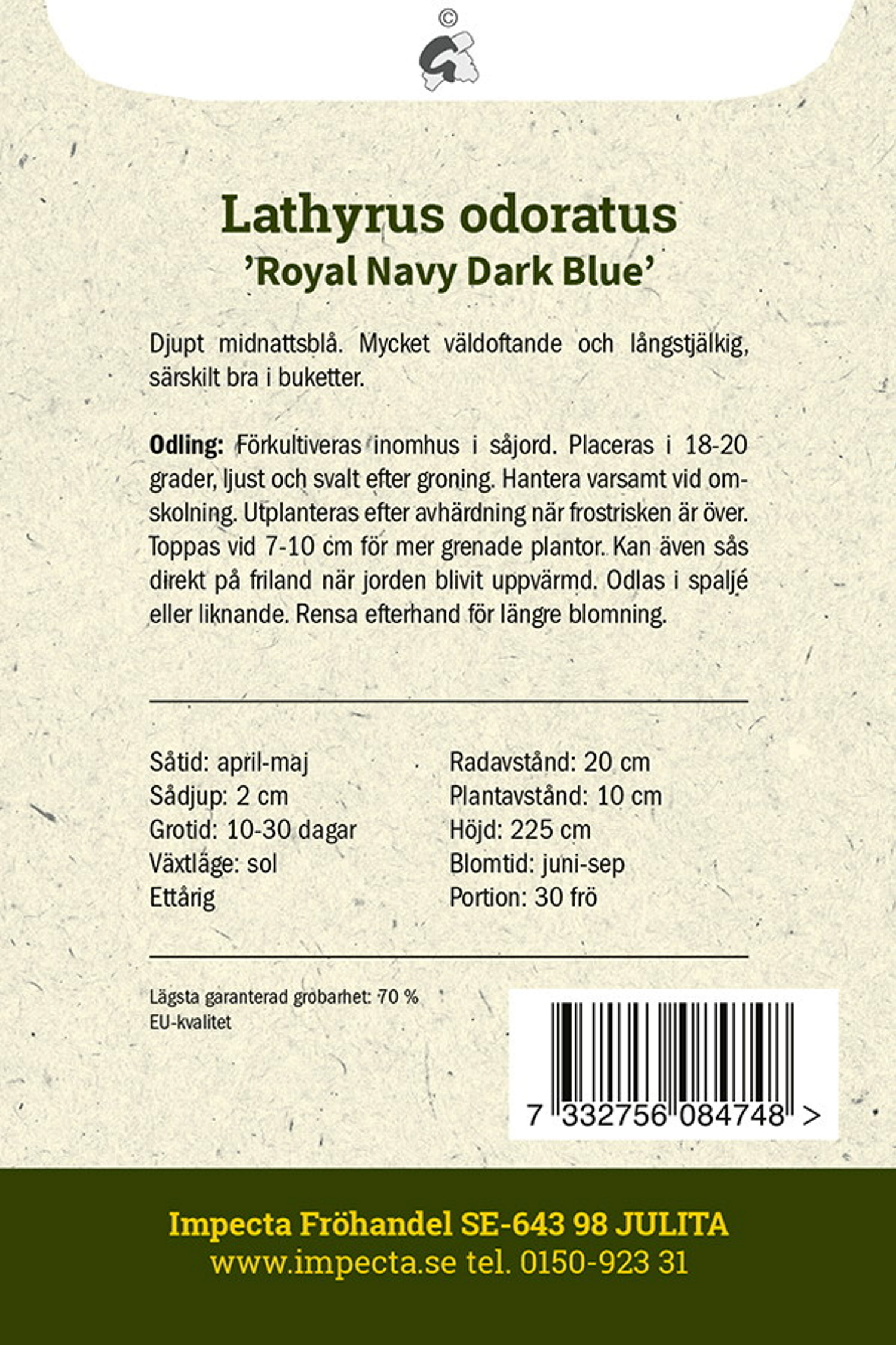 Luktärt 'Royal Navy Dark Blue'