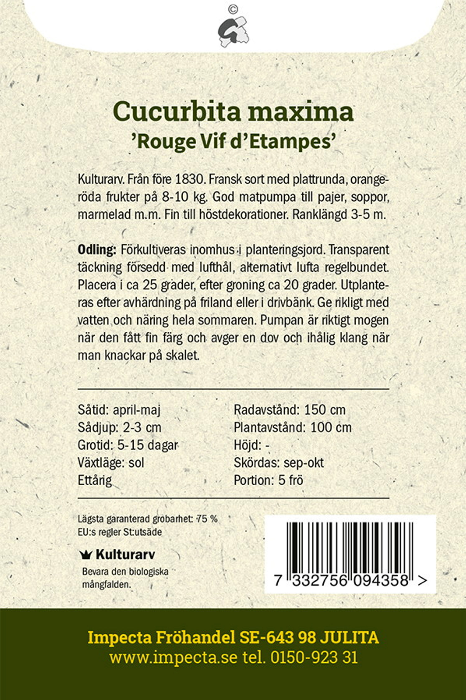 Mammutpumpa 'Rouge Vif d'Etampes'
