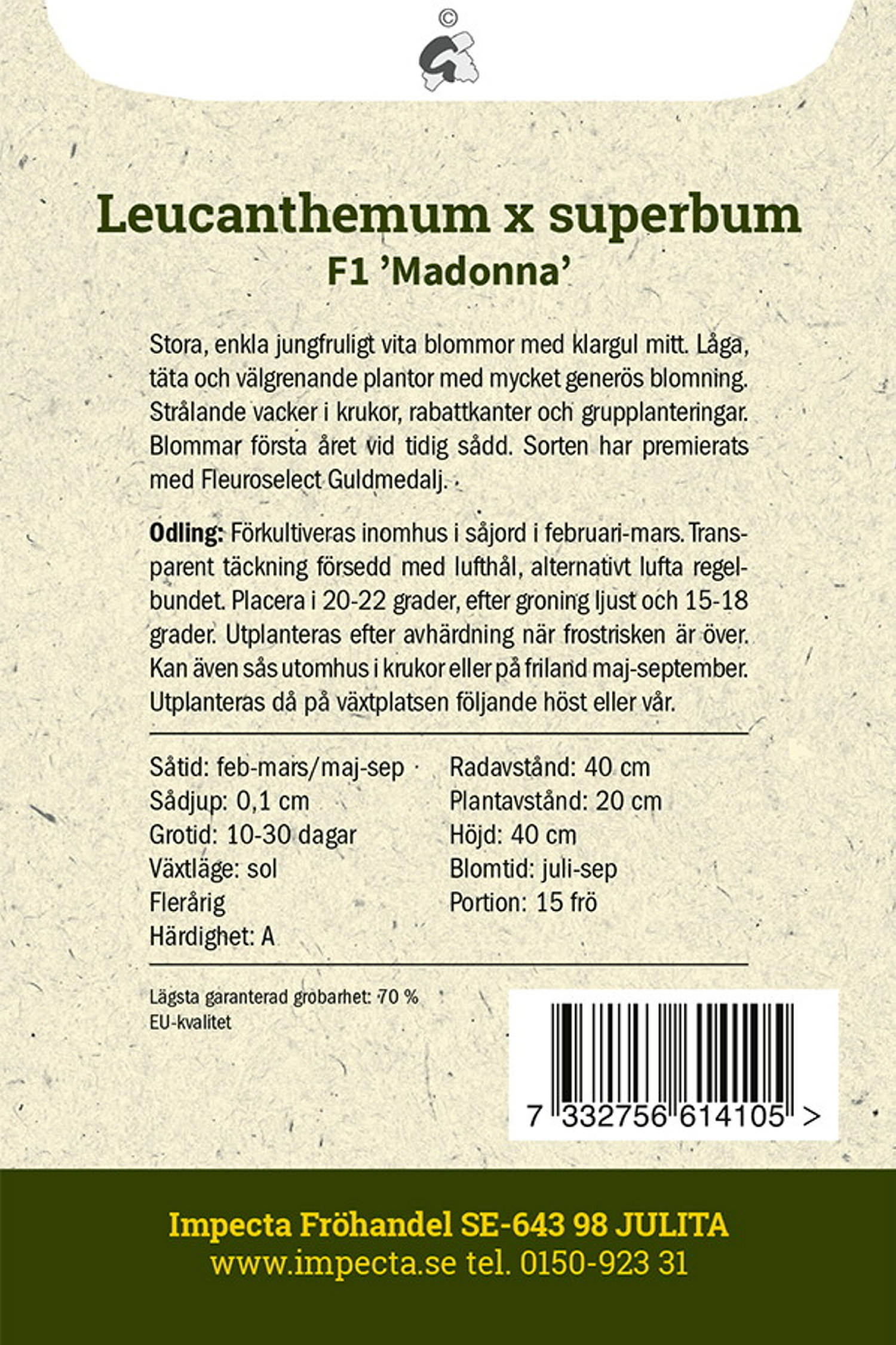 Jätteprästkrage F1 'Madonna'