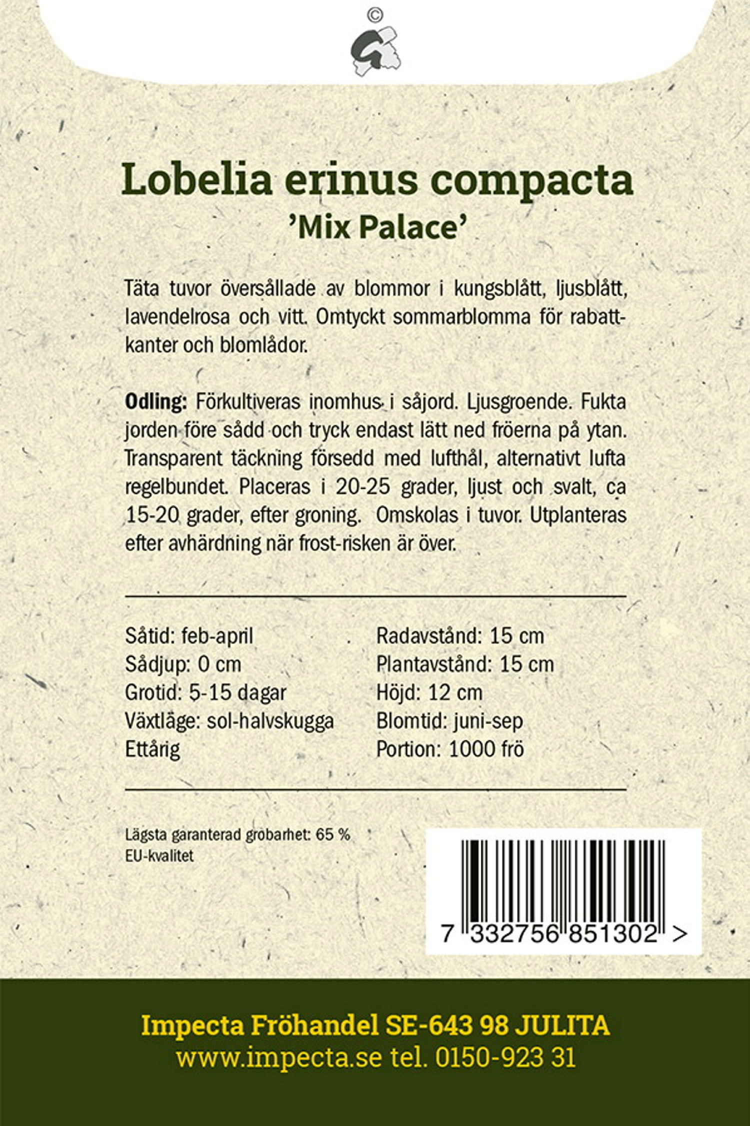 Kantlobelia 'Mix Palace'