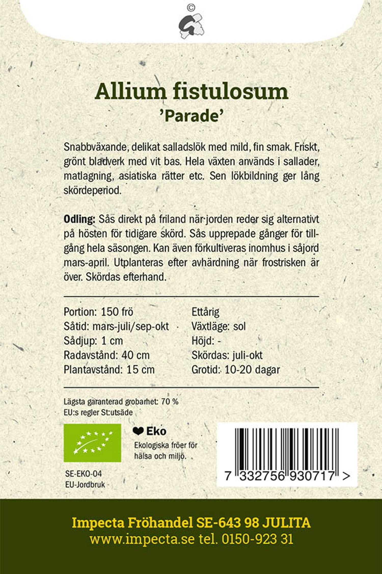 Salladslök 'Parade'