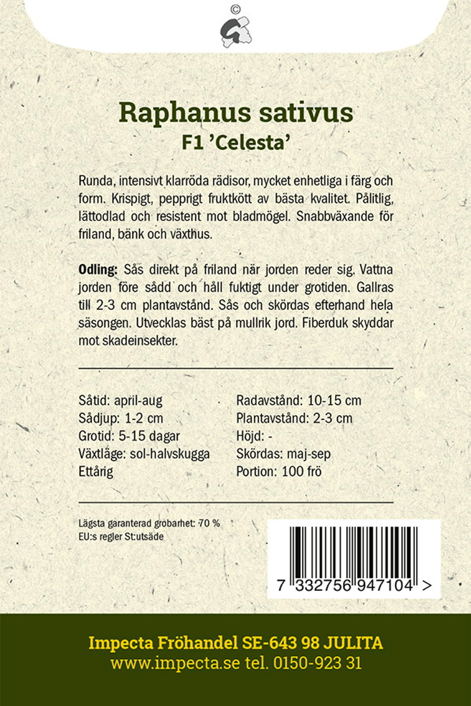 Rädisa F1 'Celesta'