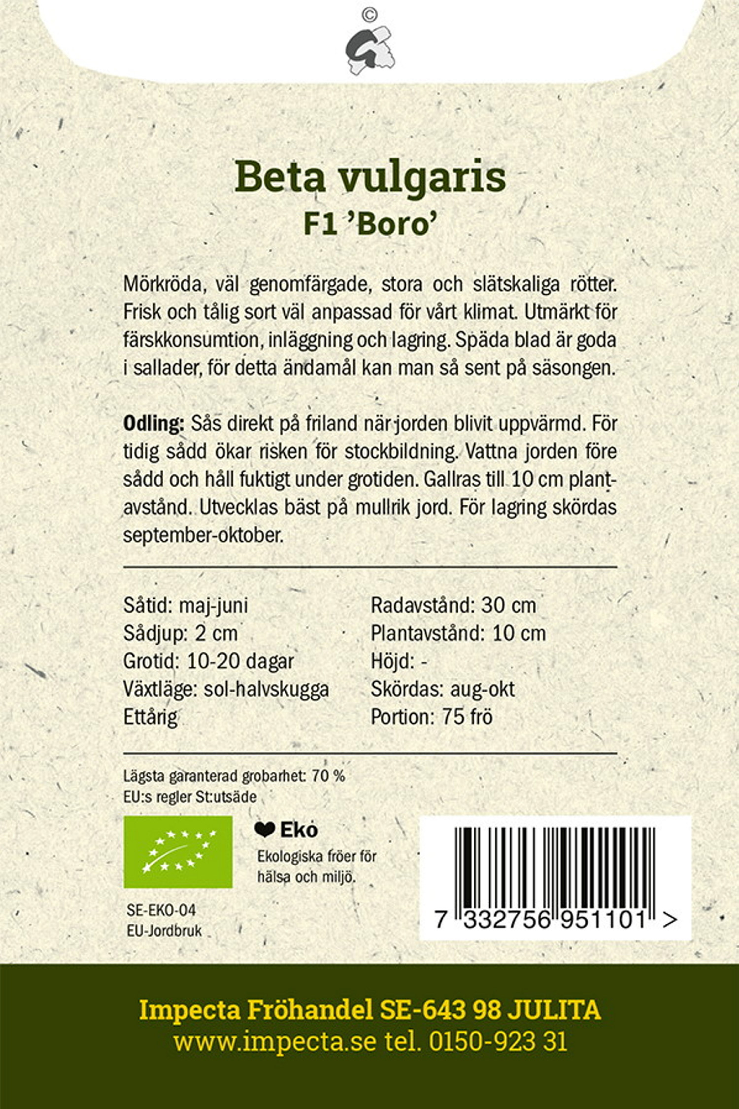 Rödbeta F1 'Boro'