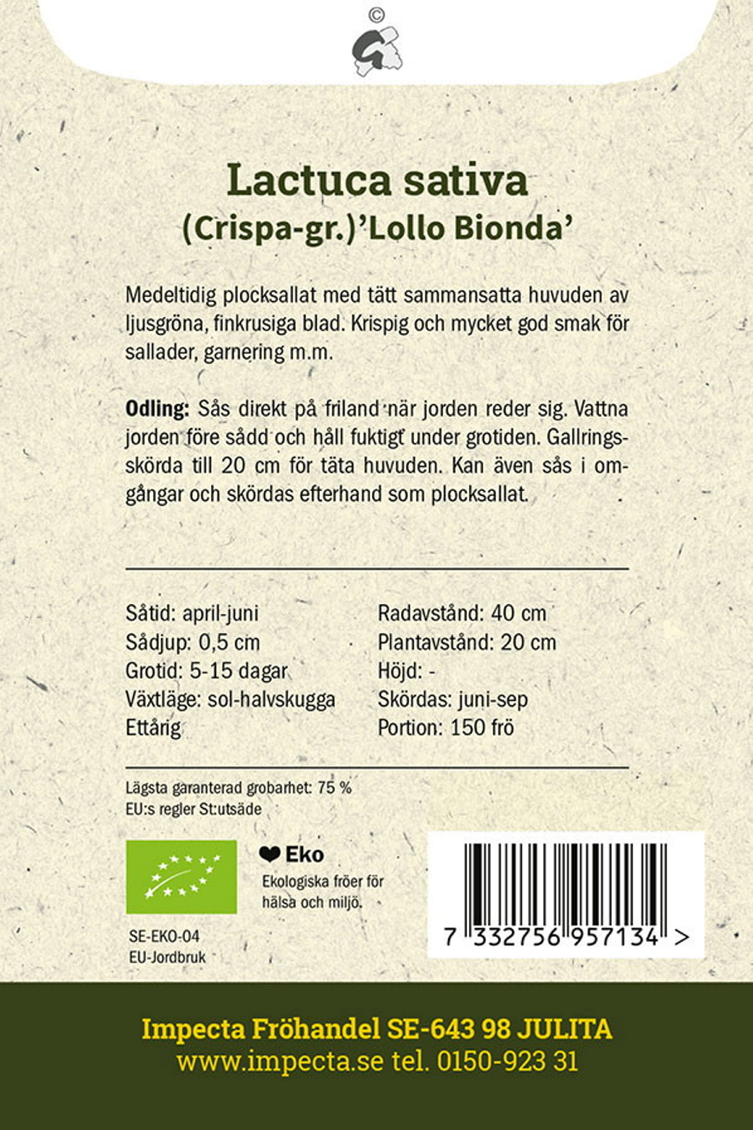 Bataviasallat 'Lollo Bionda'