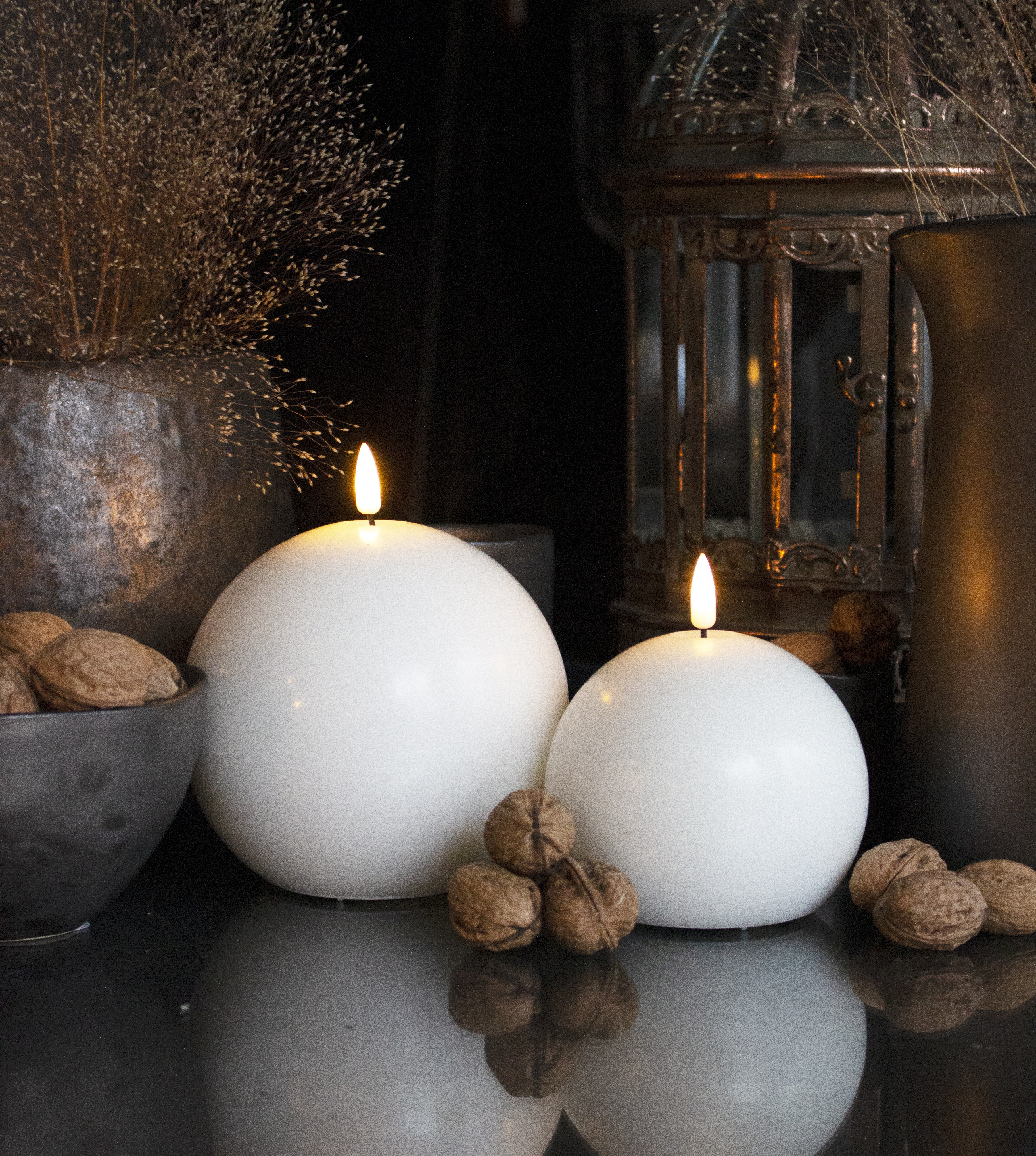 LED ball candle D7,5 white