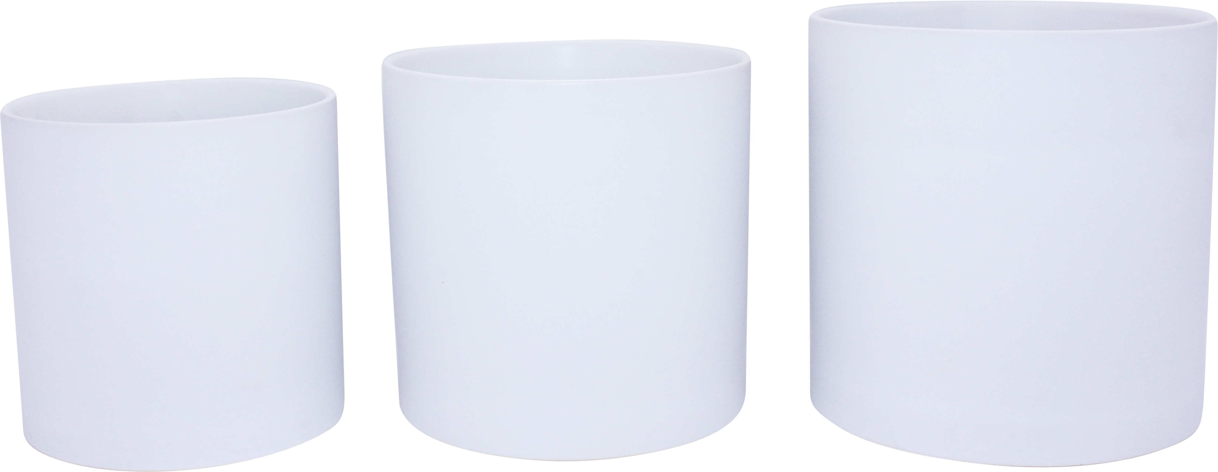 Cylinder pot D18 white