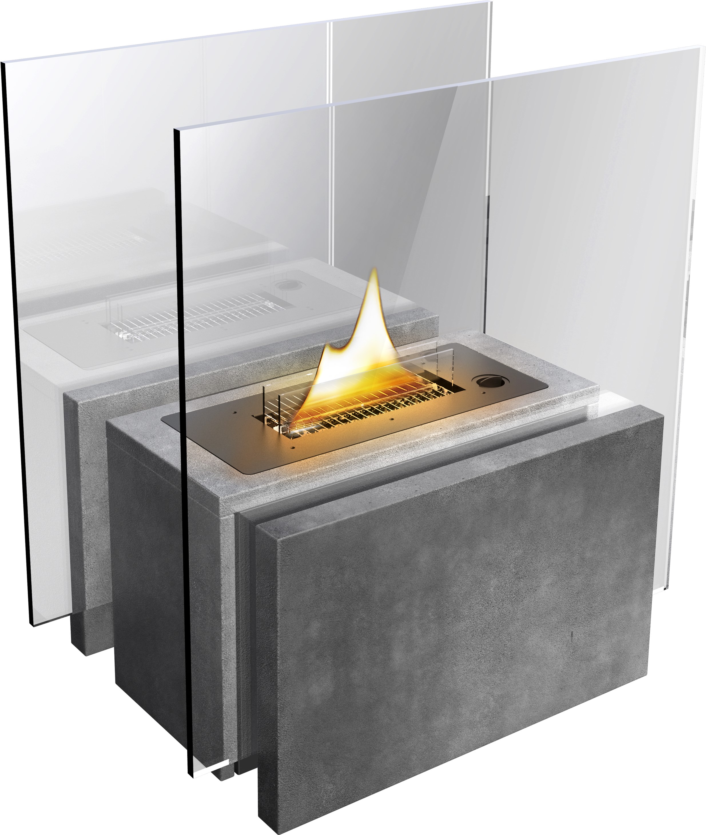 Frittstående Peis MgO TenderFlame