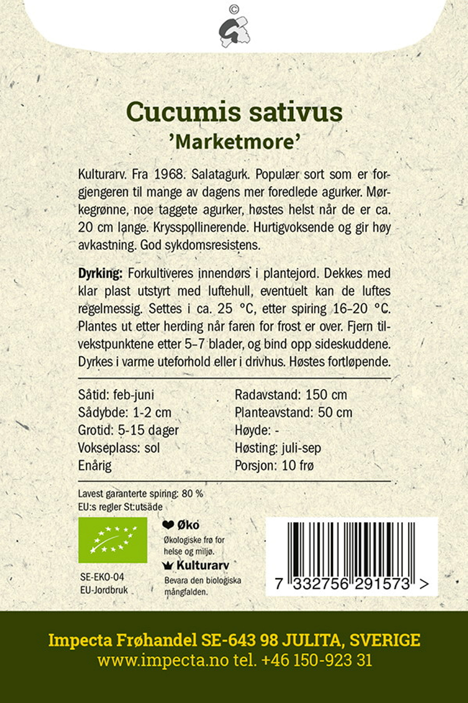 Slangeagurk 'Marketmore'