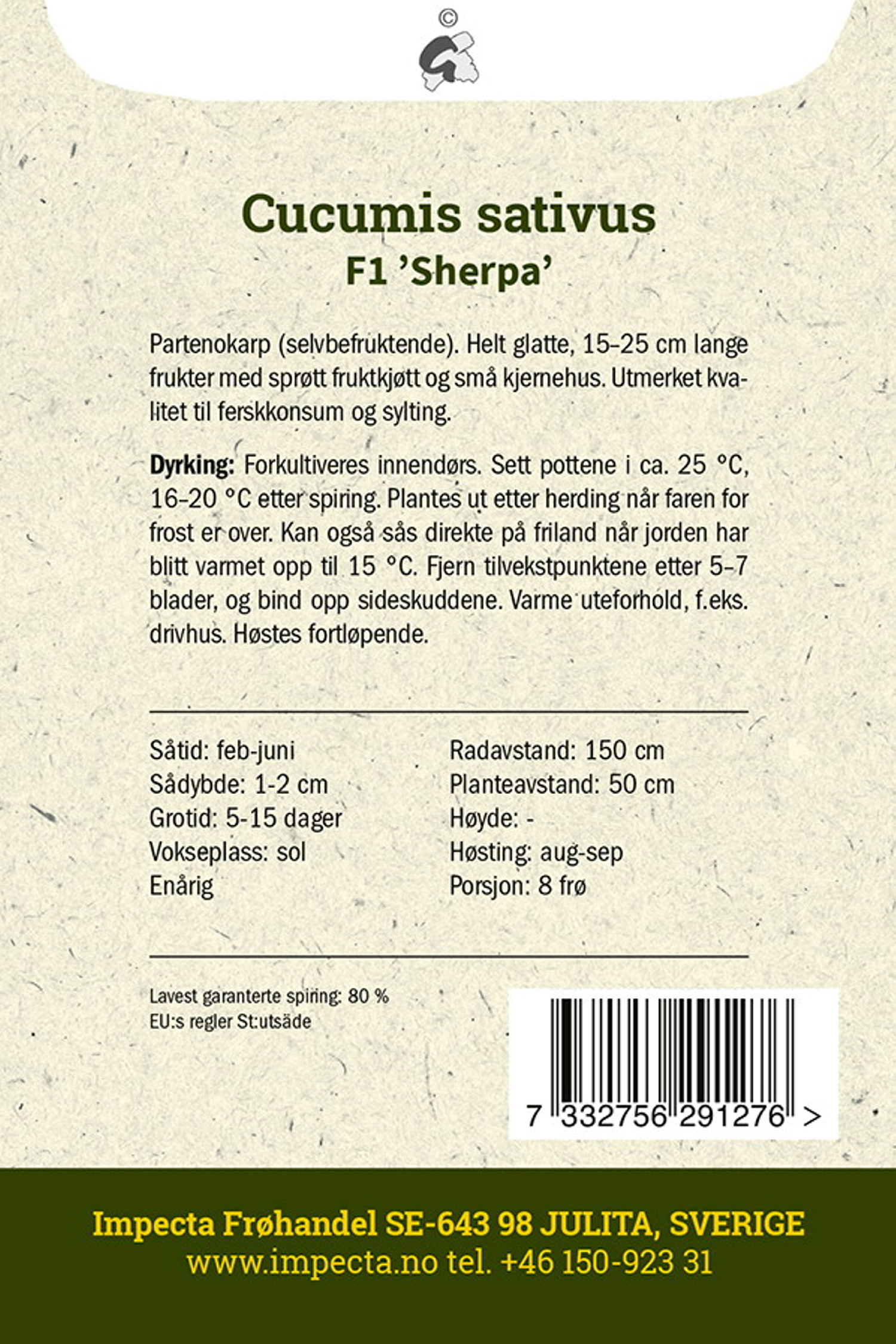 Cucumis sativus F1 'Sherpa'