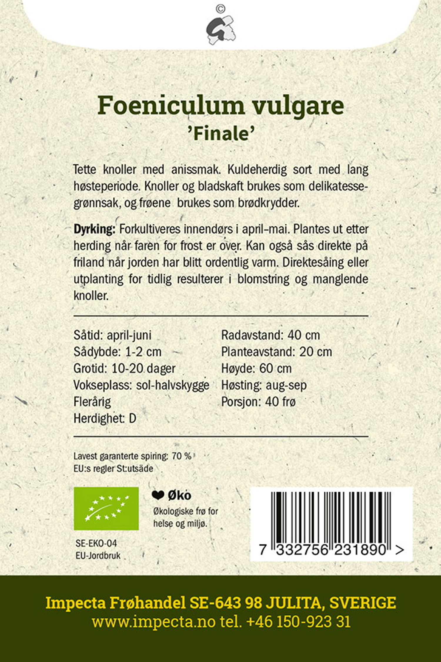 Søtfennikel 'Finale'