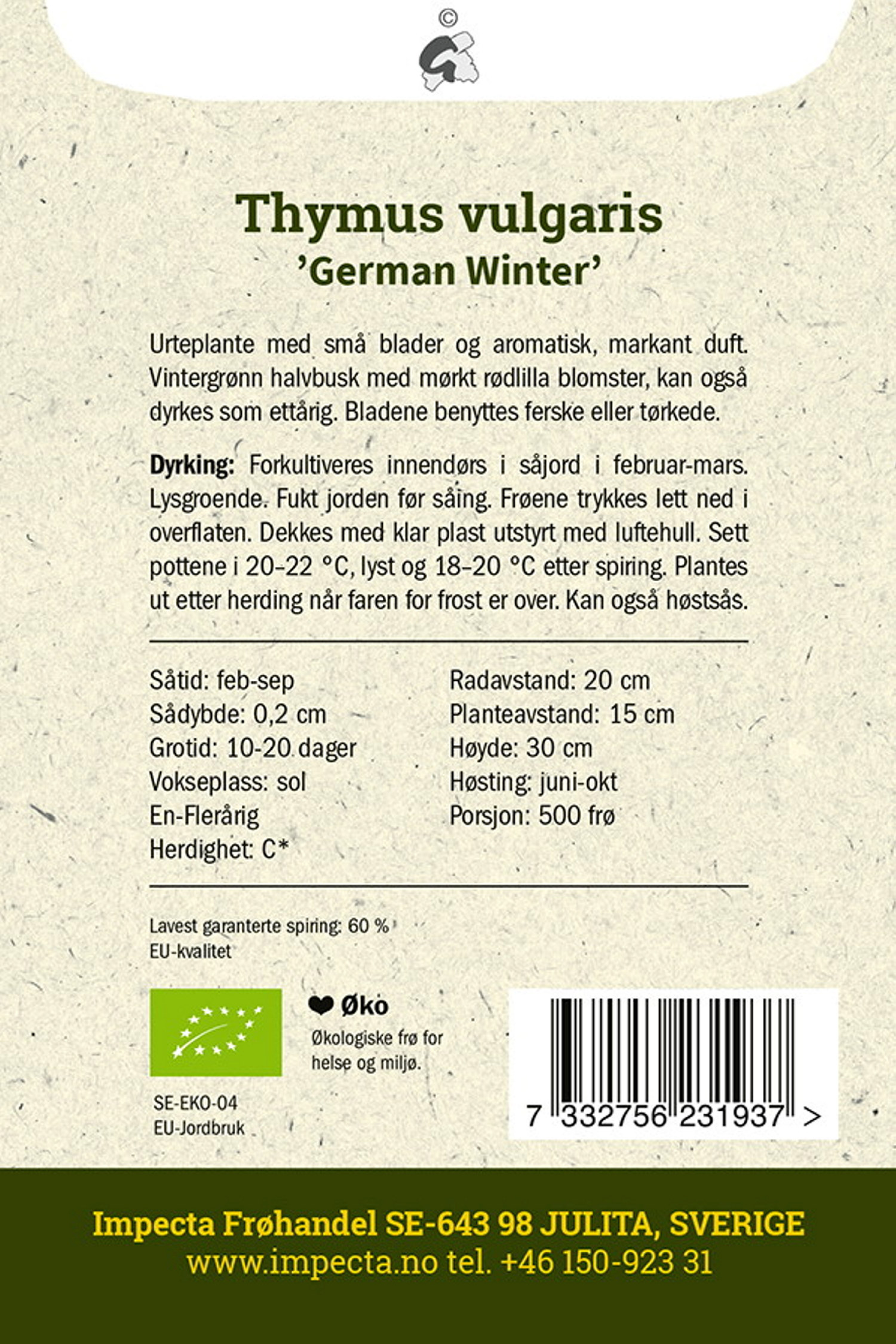 Kryddertimian 'German Winter'