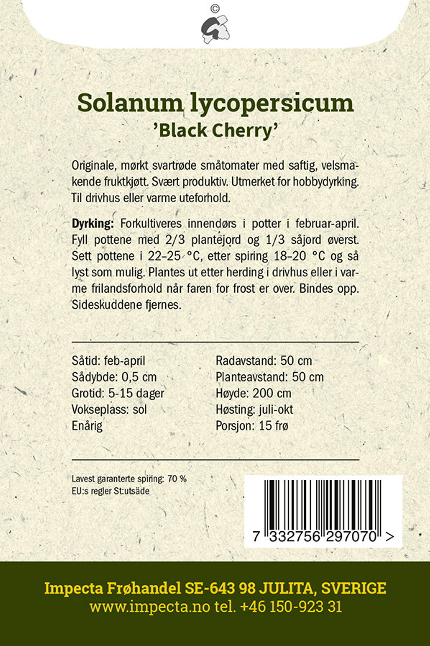 Cherrytomat 'Black Cherry'