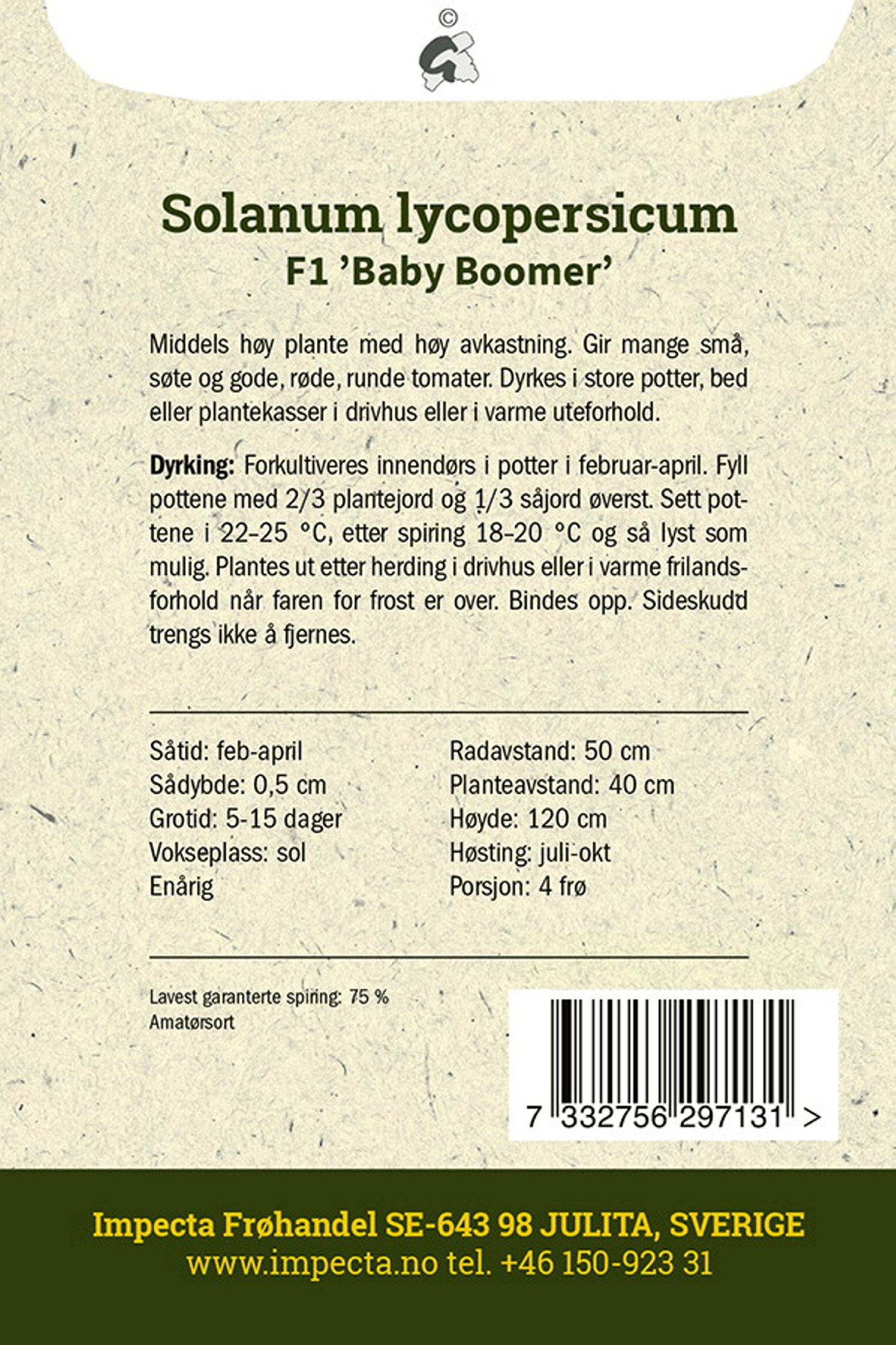 Cherrytomat F1 'Baby Boomer'
