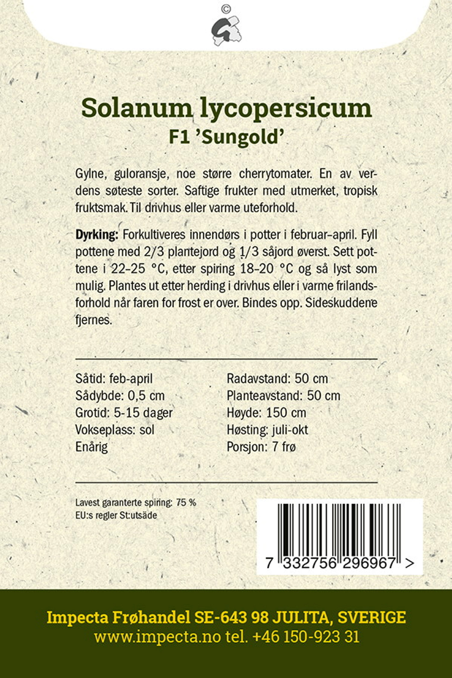 Cherrytomat F1 'Sungold'