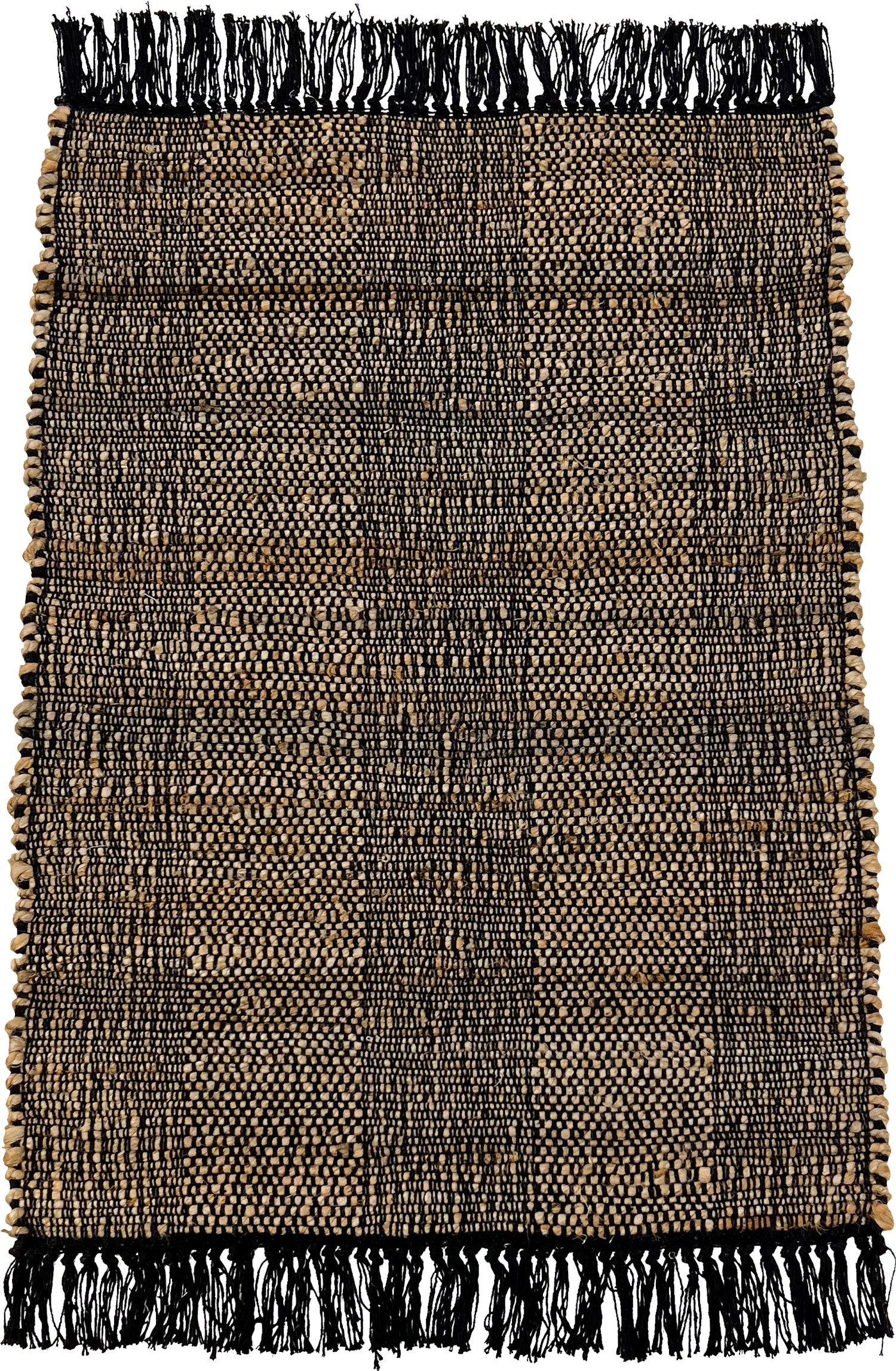 Jute Doormat Tassel 60x90CM Black