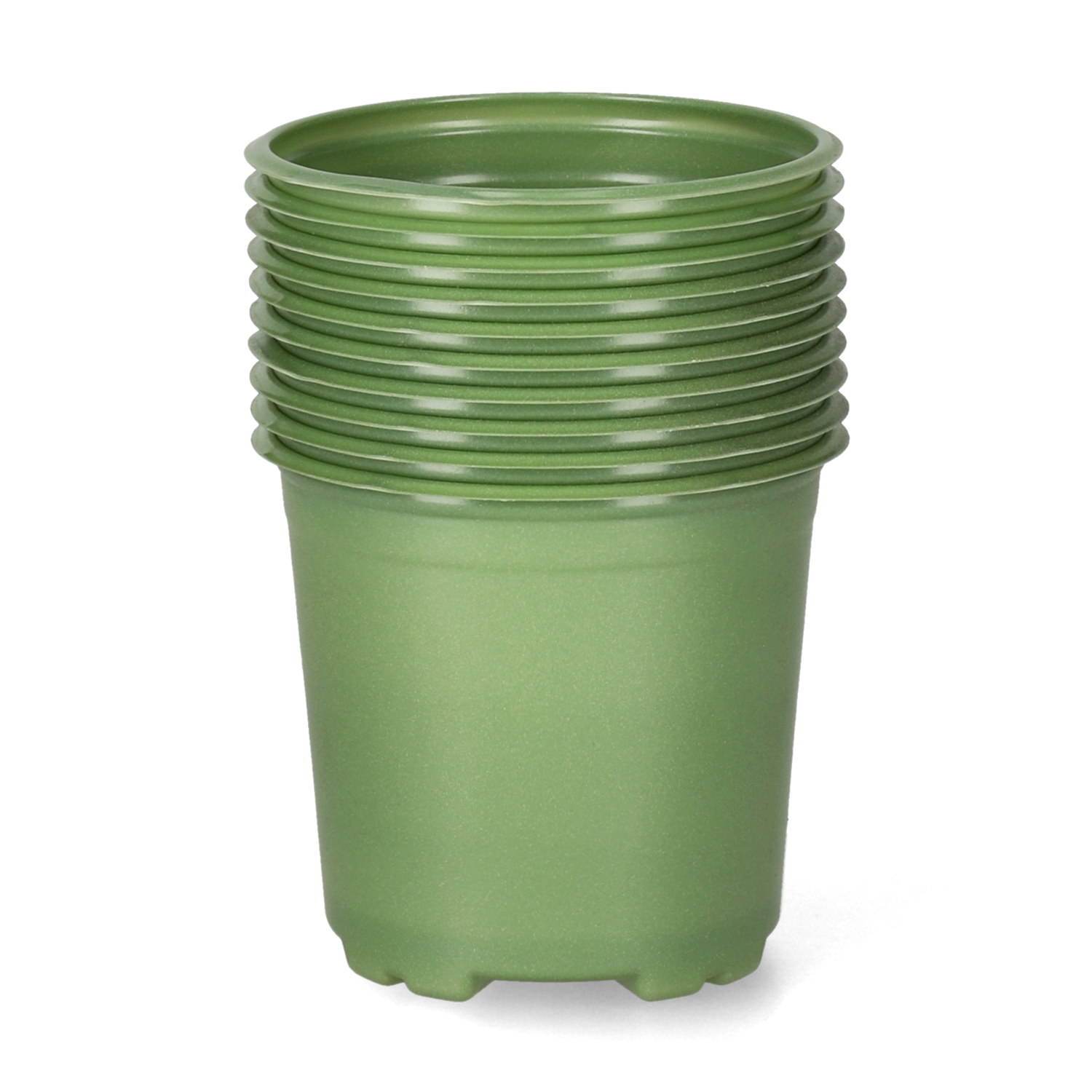 Round Plastic pot D9cm. Green