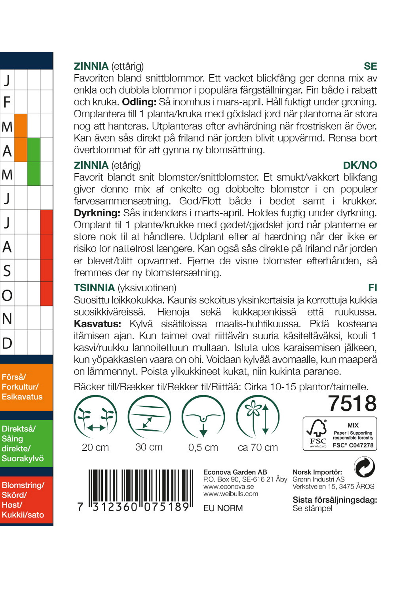 Zinnia Zinderella Fashion mix