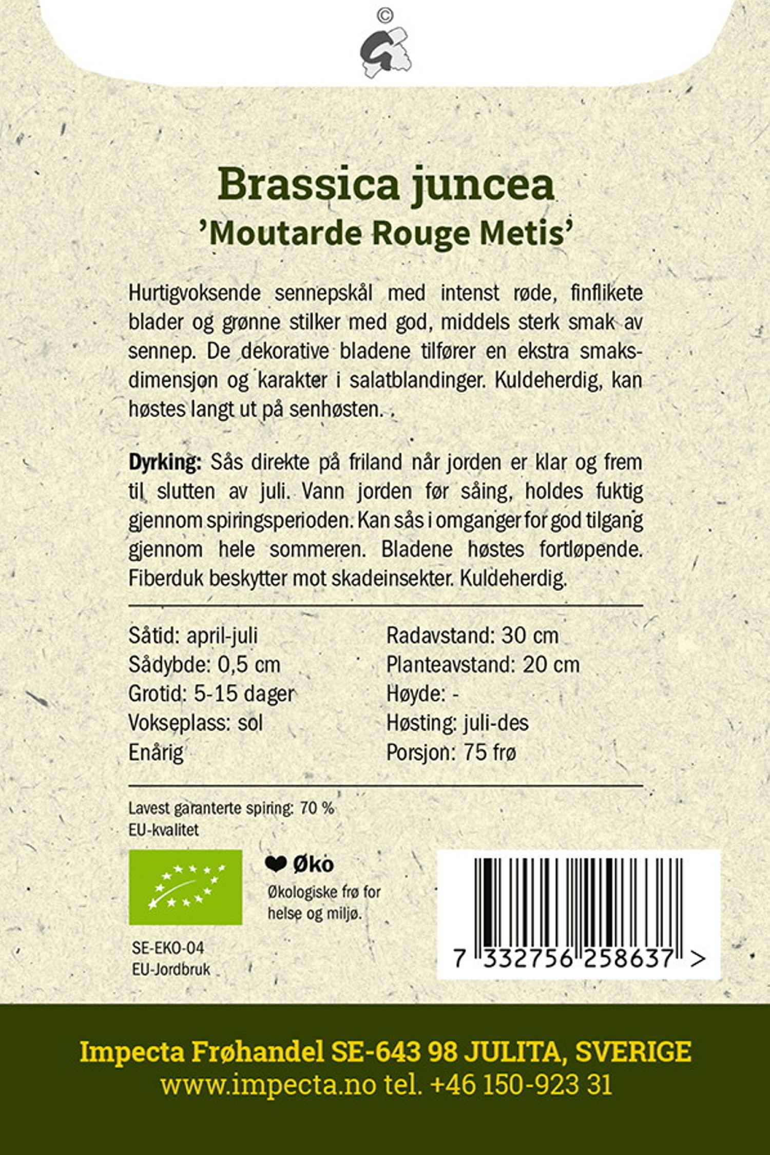 Sennepskål 'Moutarde Rouge Metis'