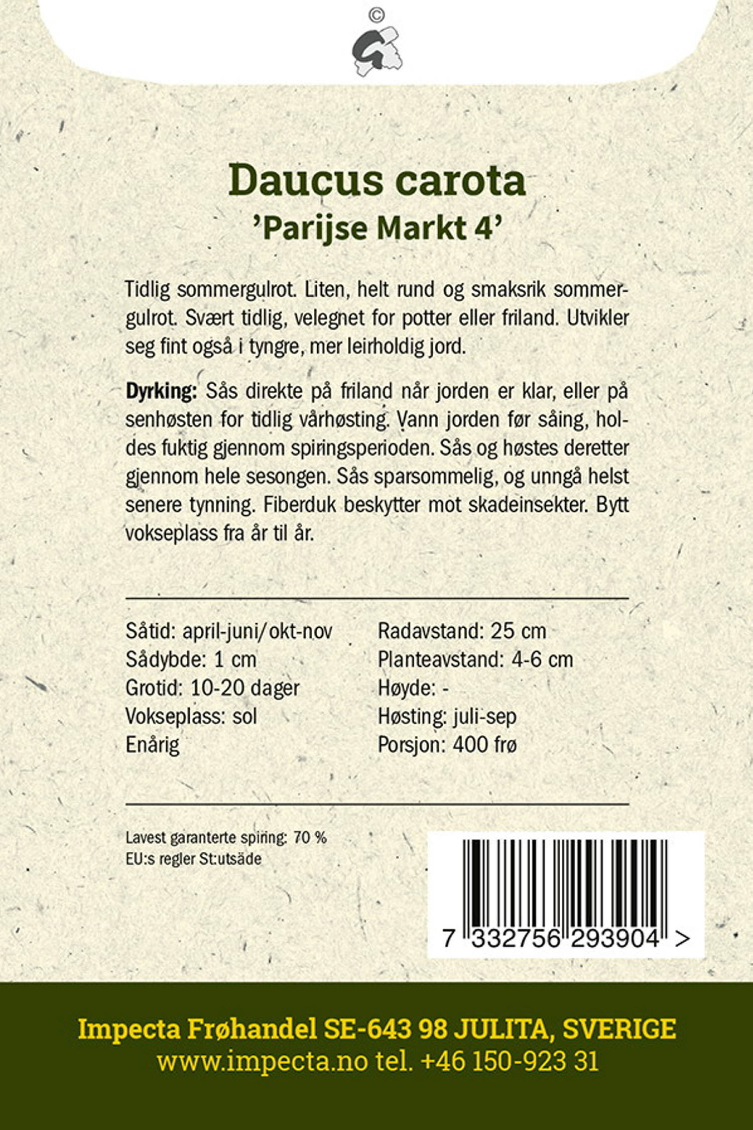 Sommergulrot 'Parijse Markt 4'