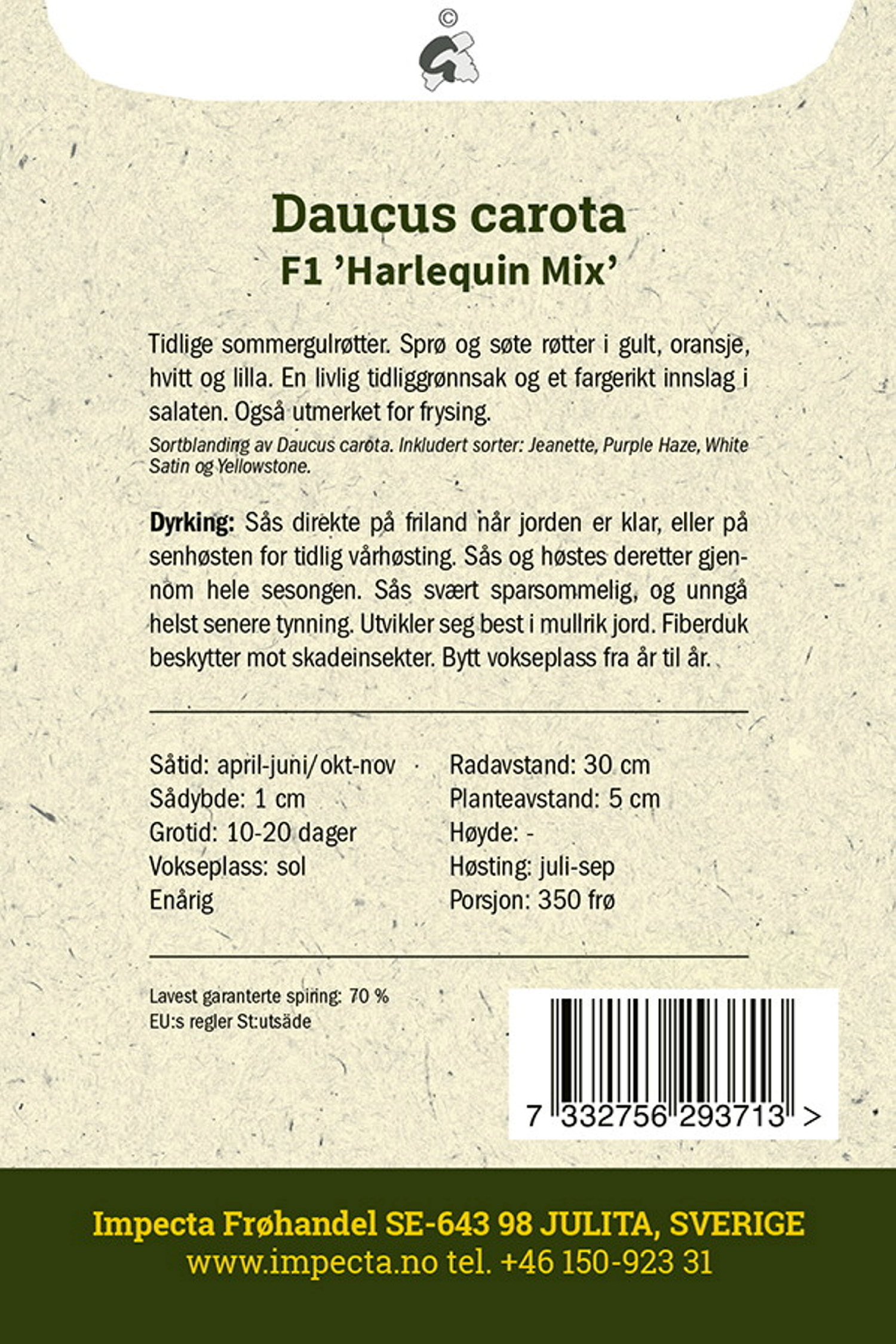 Sommergulrot F1 'Harlequin Mix'