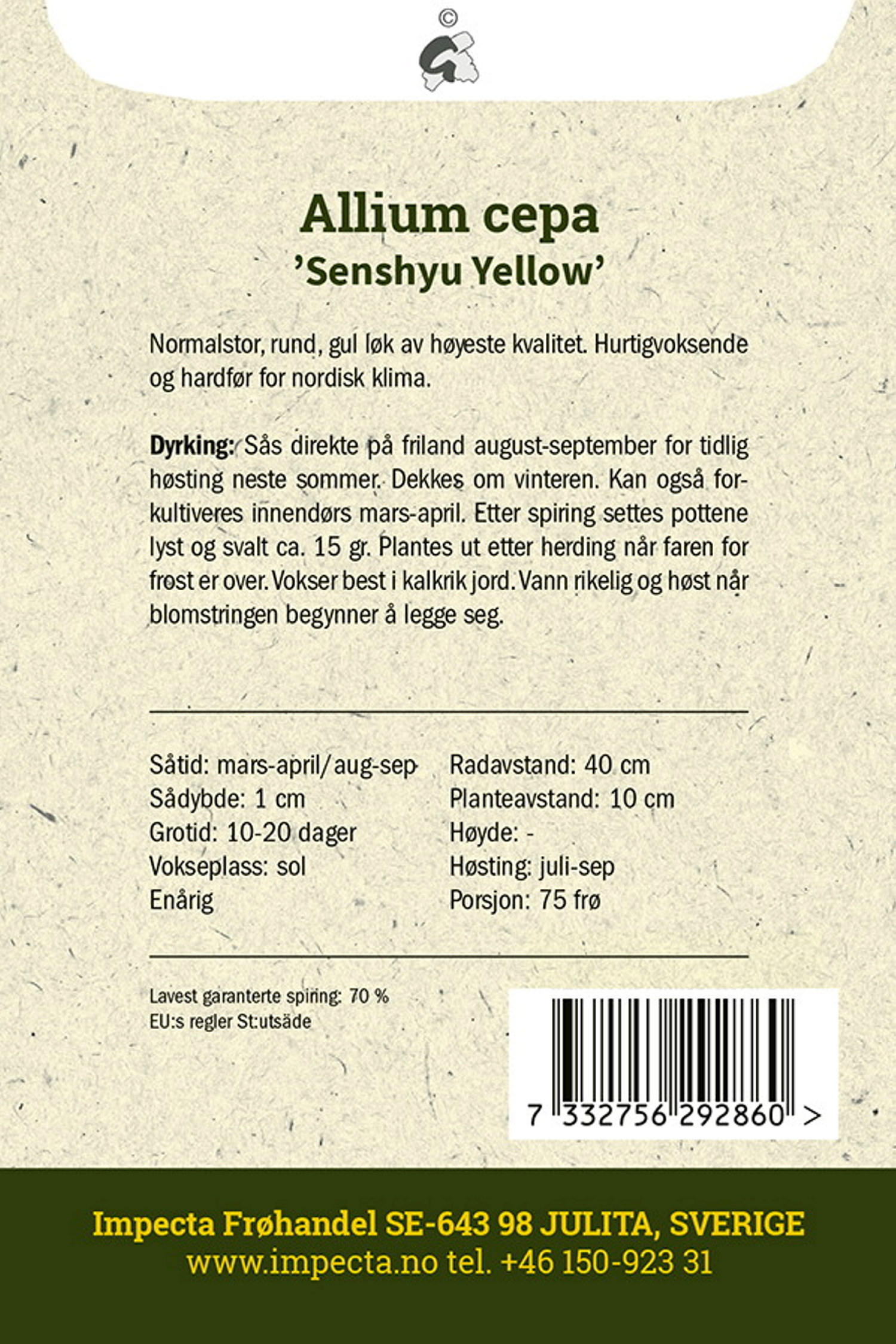 Vinterløk 'Senshyu Yellow'