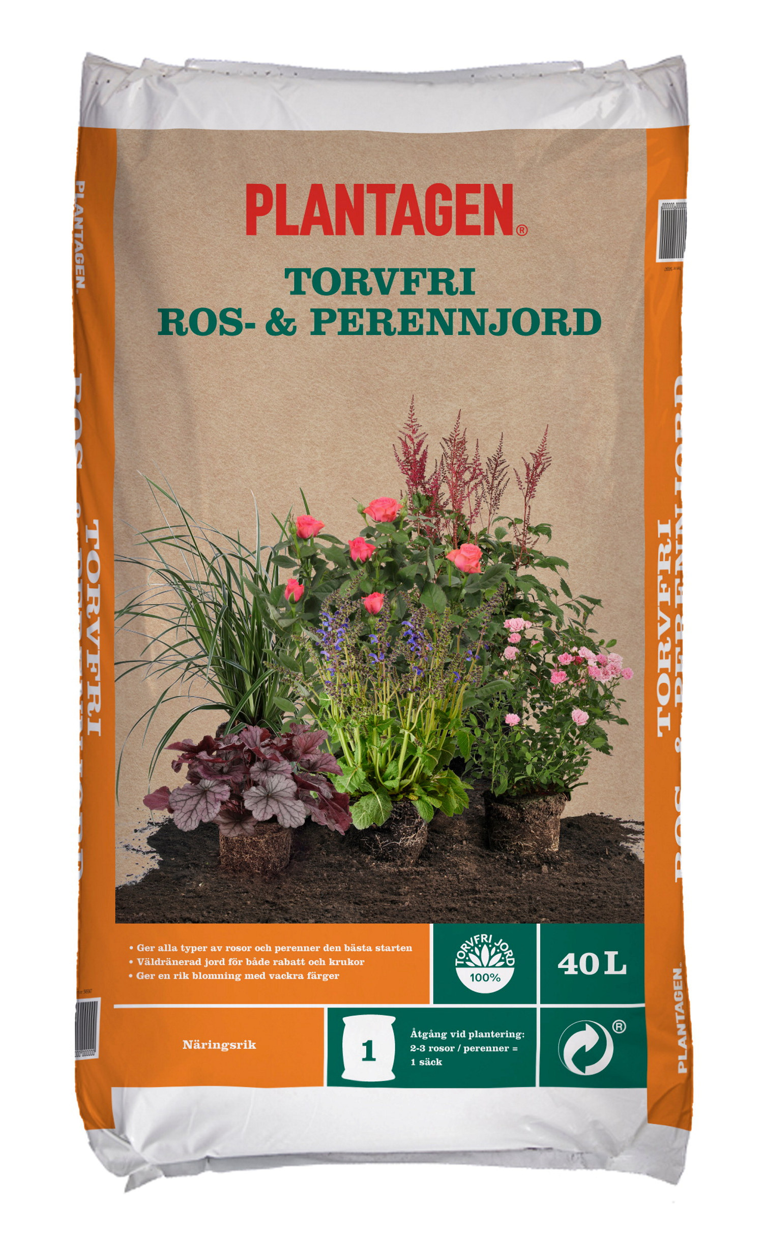 Peat free rose & p soil 40L SE